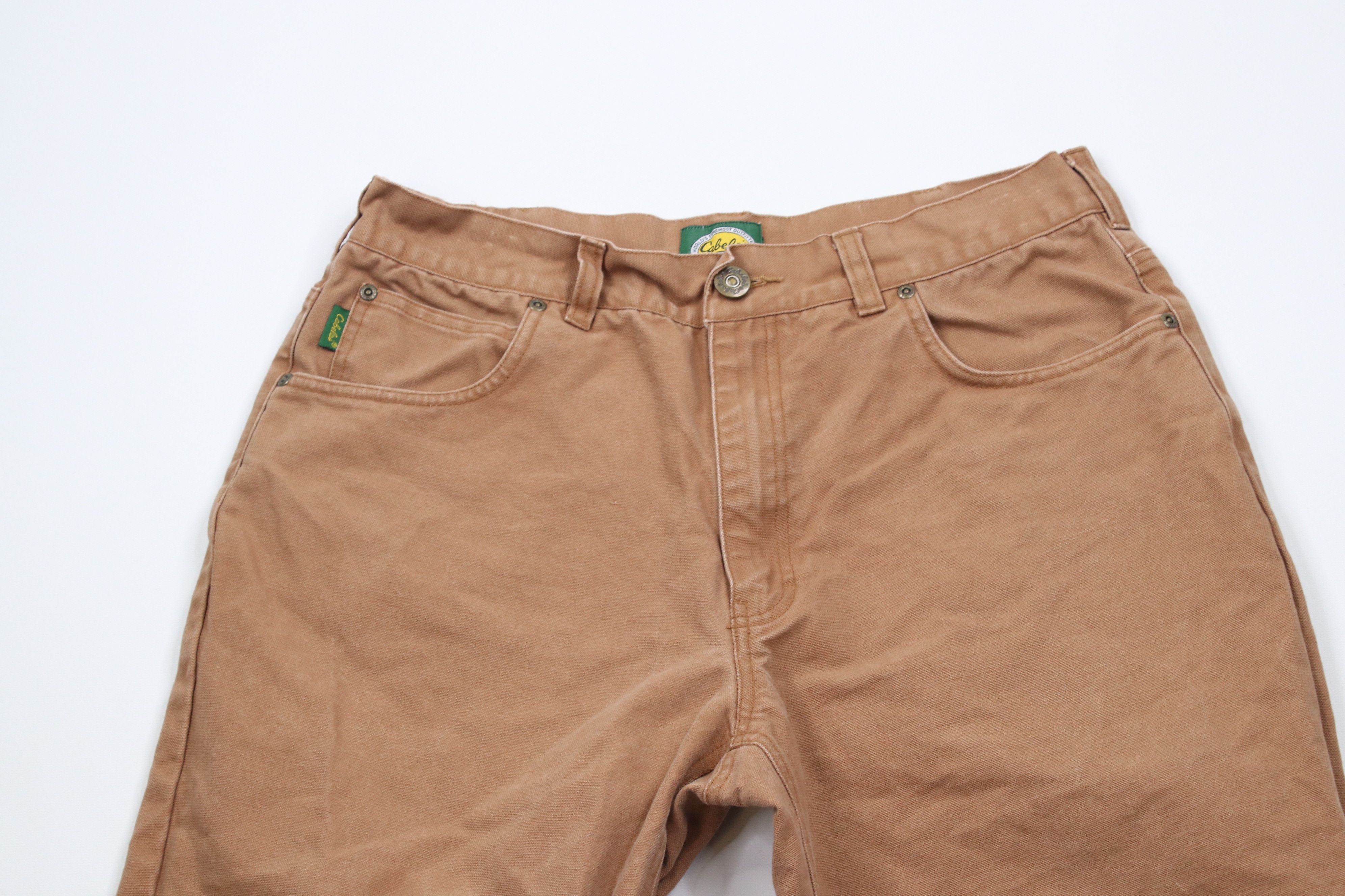 Cabelas × Vintage Vintage 90s Cabelas Canvas Workwear Pants Duck Brown Cotton Size US 32 / EU 48 - 2 Thumbnail