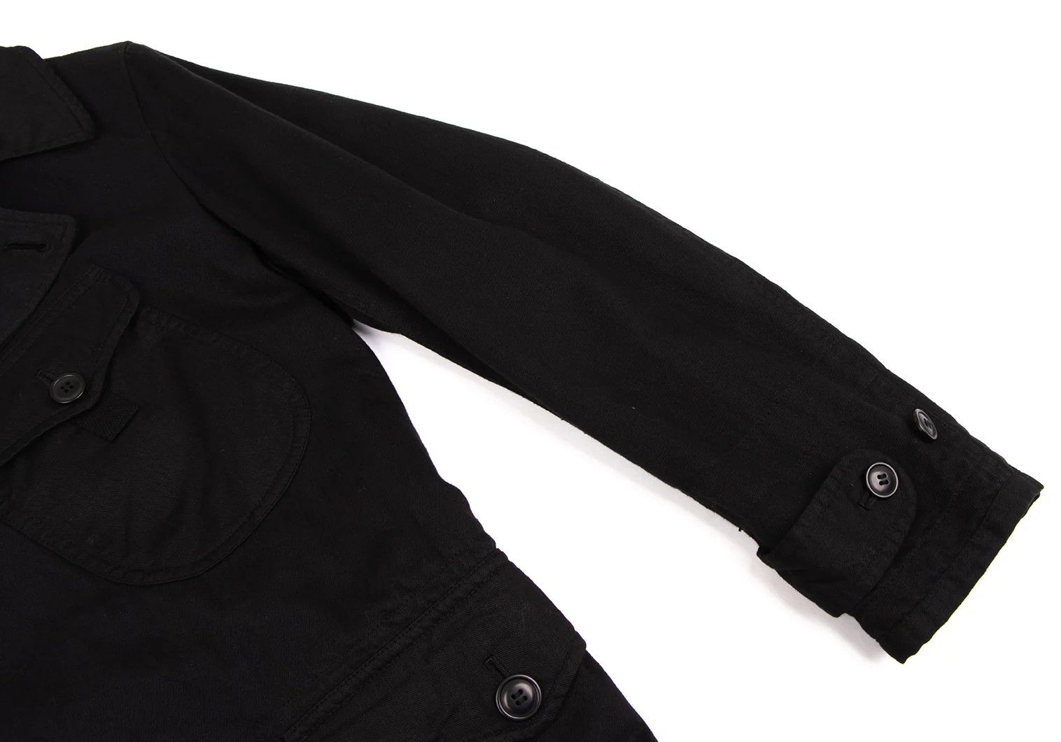 Junya Watanabe Pocket Design Dyed Cotton Coat in Black, Size XS Size US XS / EU 42 / 0 - 6 Thumbnail