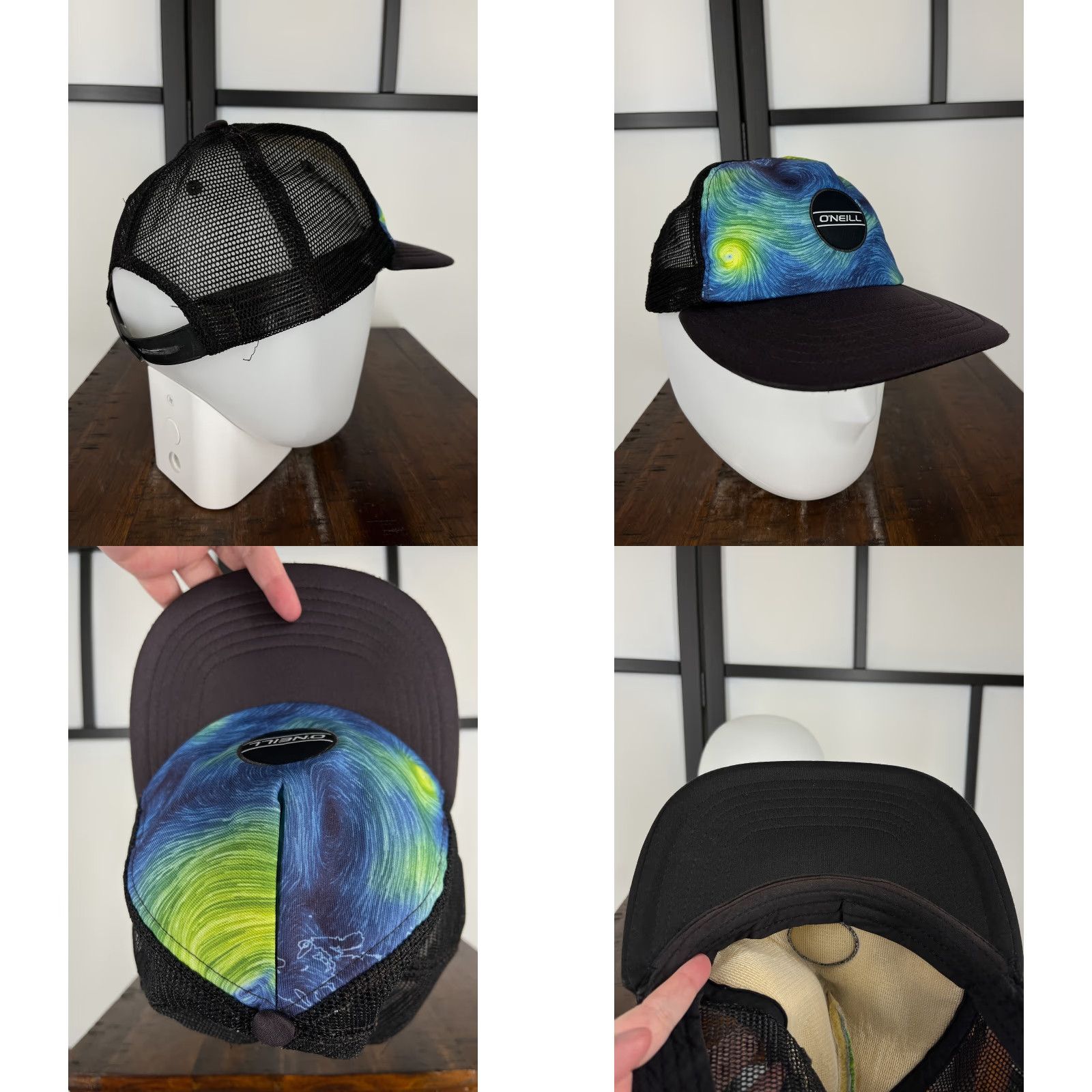 O'Neill O'Neill Hat Snap Back Adult One Size Blue Black Logo Starry Night Art Skate Beach 90s Mens Size ONE SIZE - 8 Thumbnail