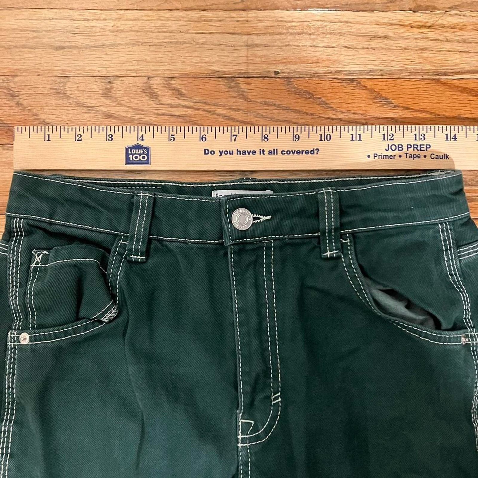 Bershka Bershka Forest Green Carpenter Workwear Pants Size 27" / US 4 / IT 40 - 6 Thumbnail