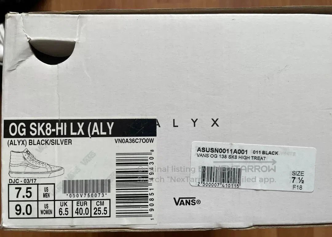 Alyx Vans x Alyx Dissolved Shoe. Size US 7.5 / EU 40-41 - 6 Thumbnail