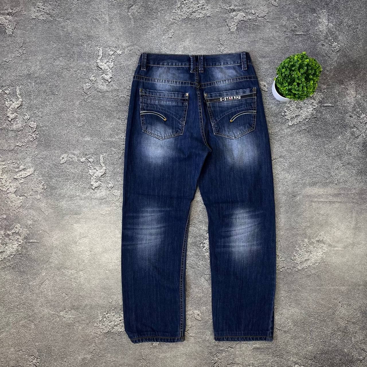 G-Star Vintage Big Logo G-Star Faded Jeans Distressed Thrashed Y2K Size US 33 - 17 Thumbnail