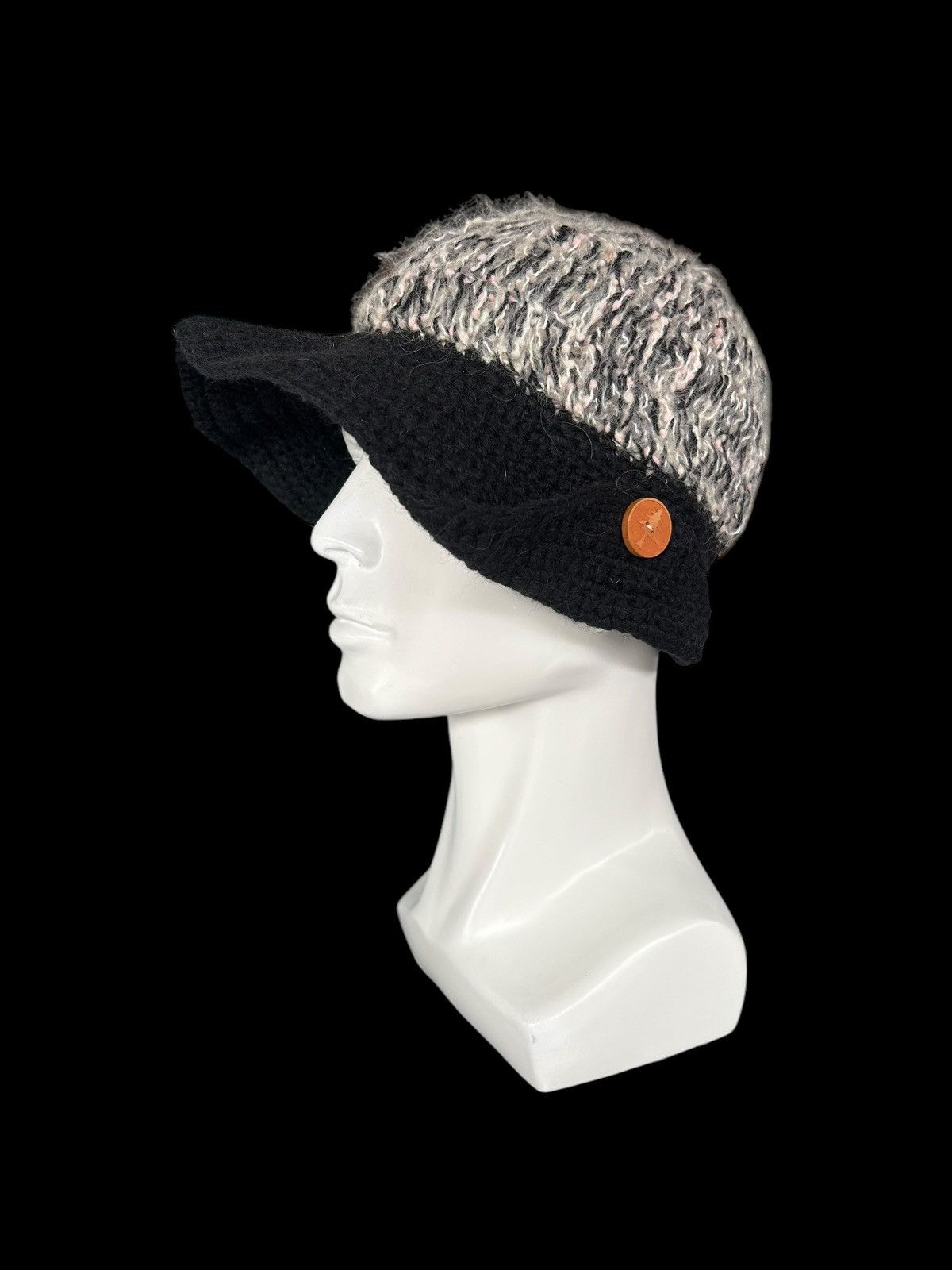 Japanese Brand × Kapital × Vintage Crolla Crochet Knitted hairy Japanese Rare Hats 🎌☠️ Size ONE SIZE - 4 Thumbnail