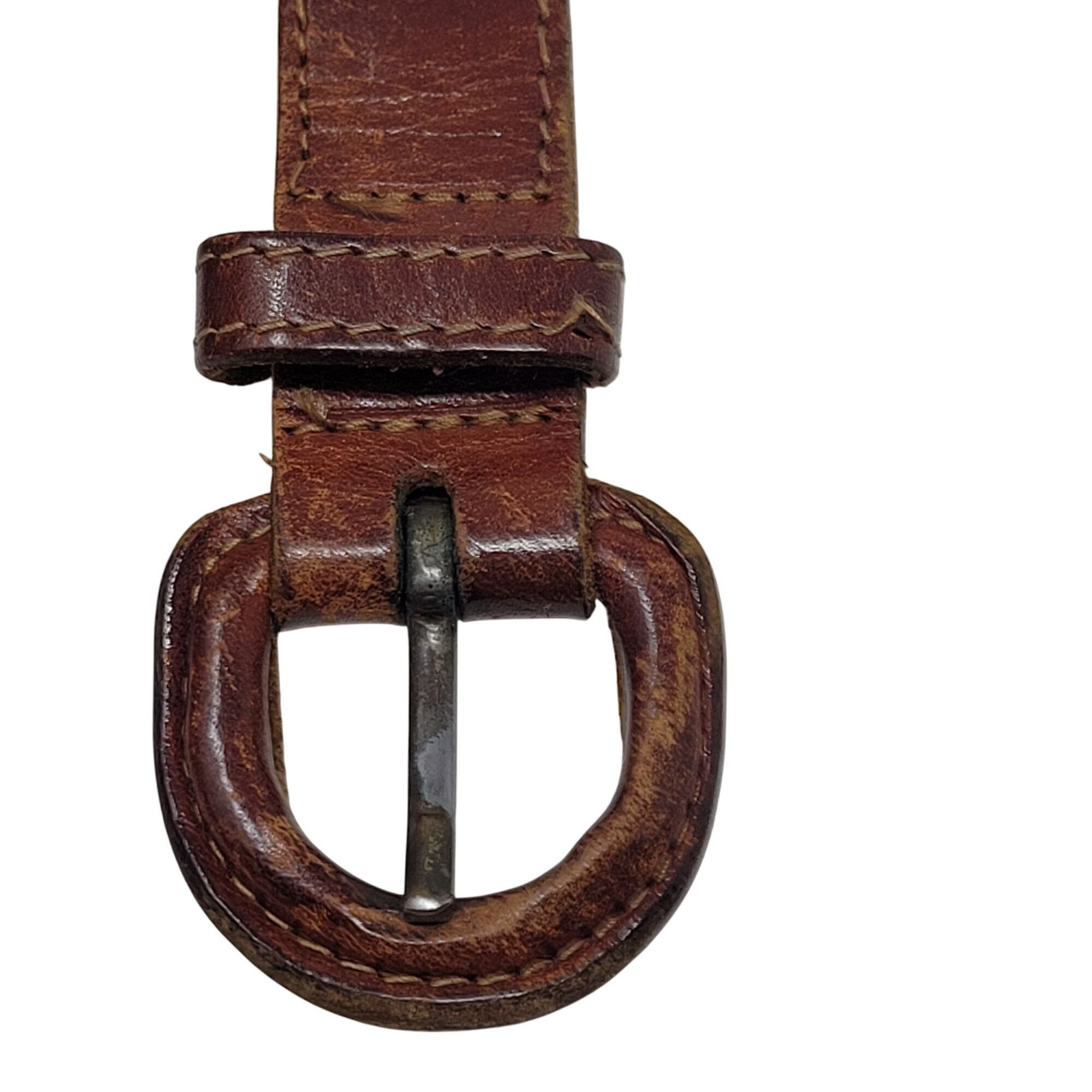 Vintage Vtg Handmade Western Braided Leather Belt Sz L Dark Brown Bl Size ONE SIZE - 2 Thumbnail