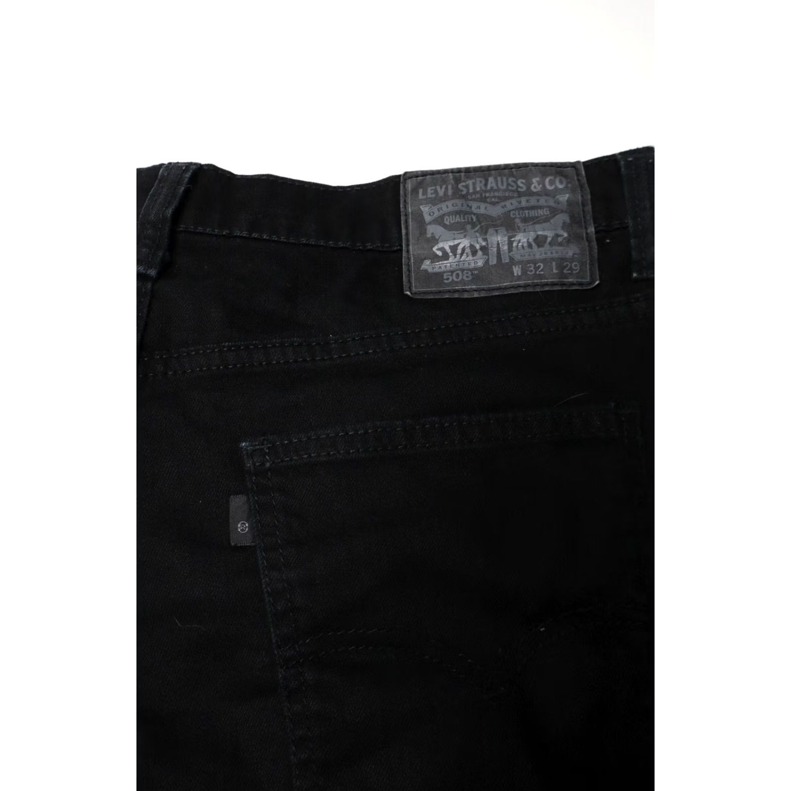 Levi's Levi's 508 Jeans Men's W32/L29 Black Denim Tapered Zip Fly Stretched Size US 32 / EU 48 - 6 Thumbnail