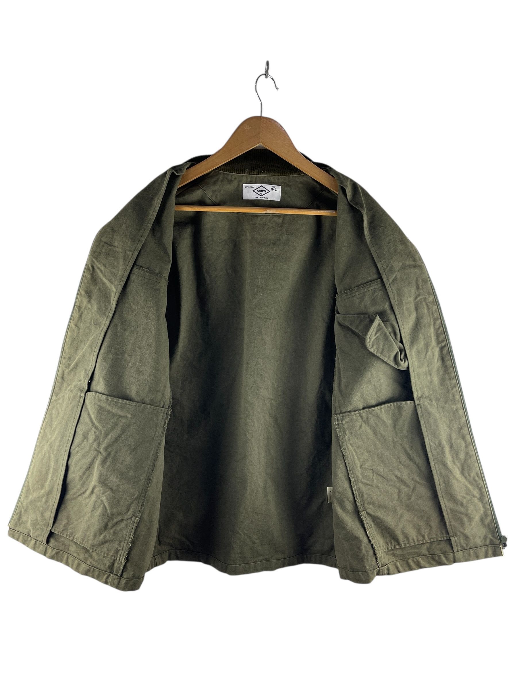SHIPS Ships Japan Olive Green Chore Coat Jacket Size US L / EU 52-54 / 3 - 3 Thumbnail