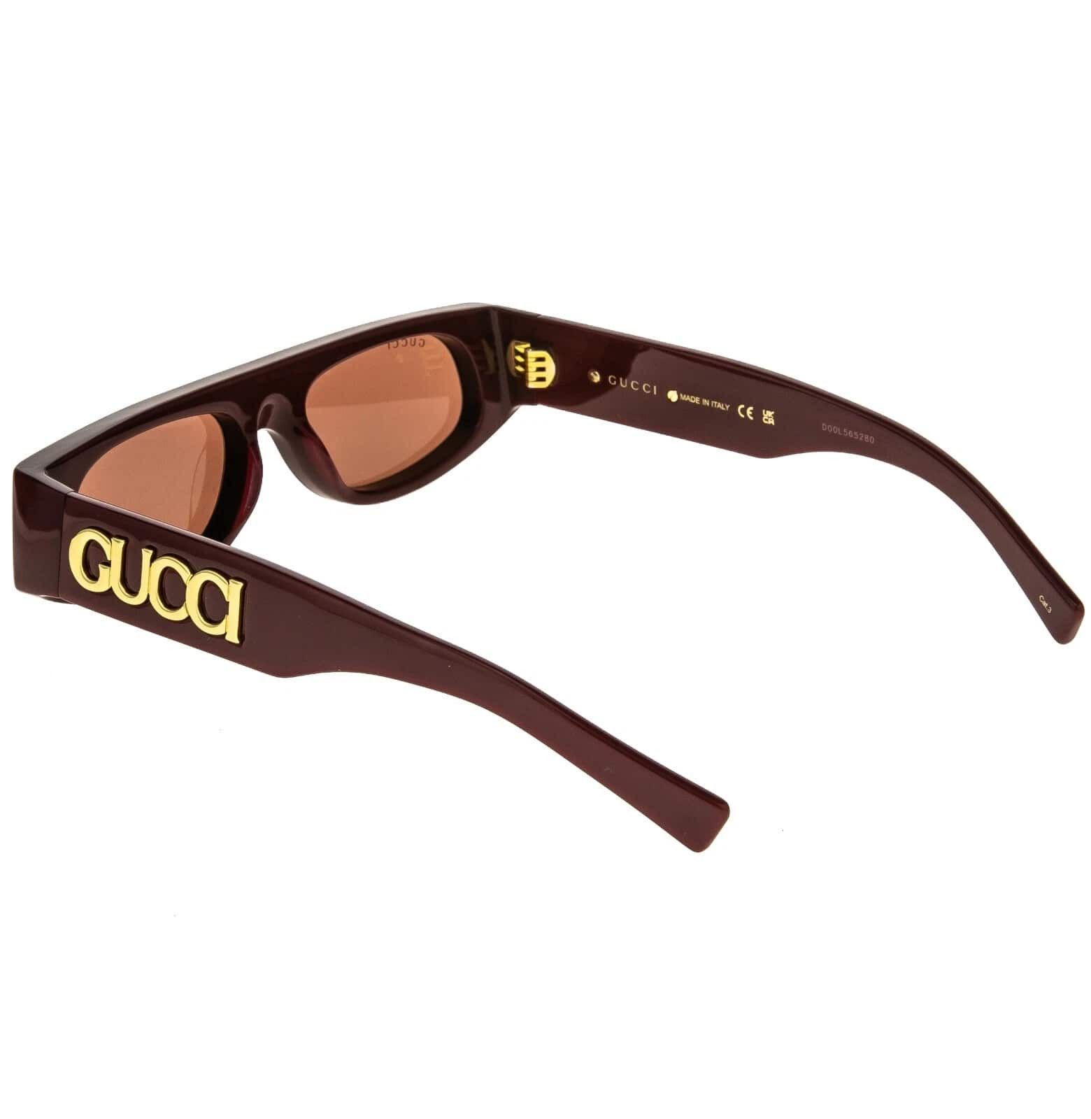 Gucci GUCCI GG1771S Burgundy Narrow 1771 GG Fashion Sunglasses 003 Size ONE SIZE - 2 Thumbnail