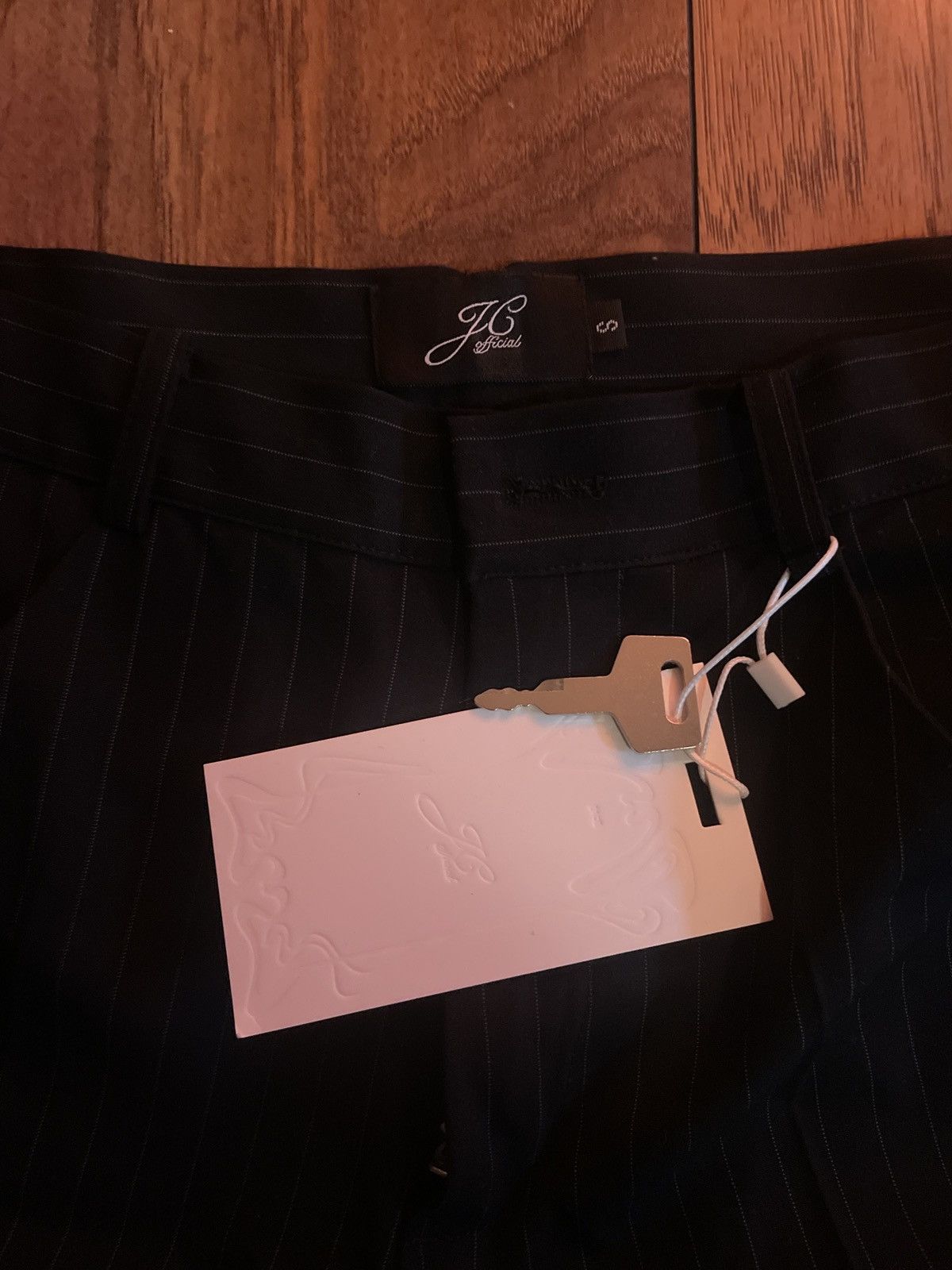 Japanese Brand Pinstripe Flared Pants Size US 30 / EU 46 - 4 Thumbnail