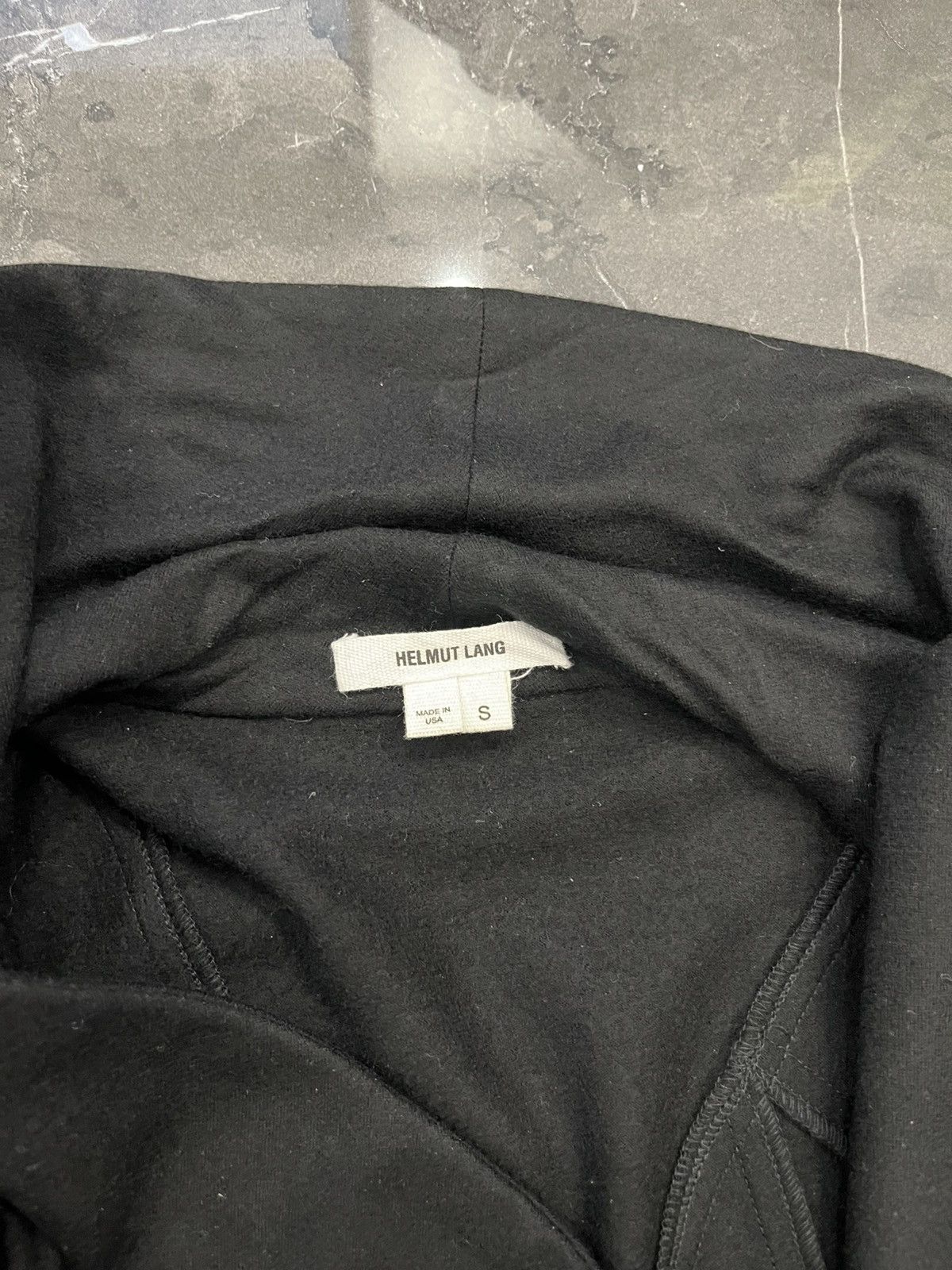 Helmut Lang Helmut Lang Asymmetrical Wool Motto Zip Shawl Jacket Black Size S / US 4 / IT 40 - 3 Thumbnail