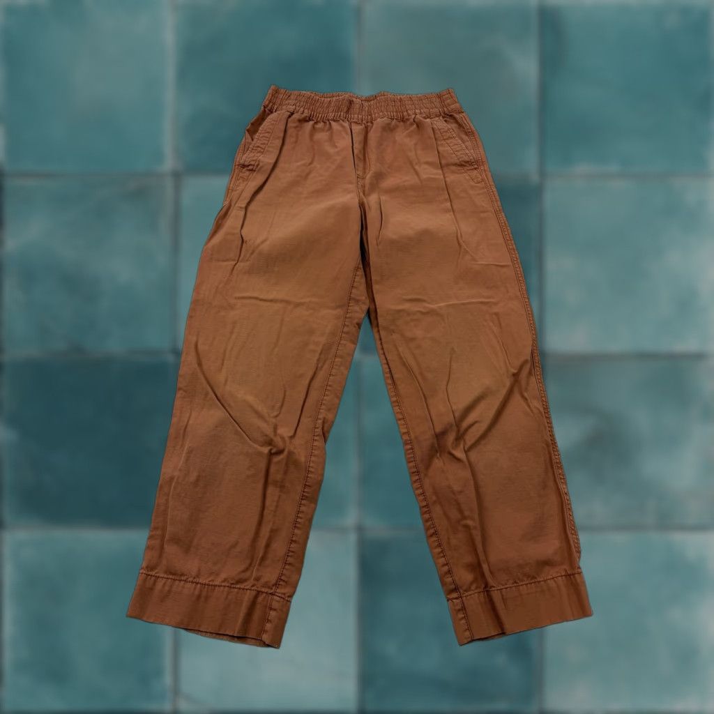 Gap Gap Pants Womens 8 Brown Pull On Straight Leg Chino Twill Elastic Waist Casual Size 30" / US 8 / IT 44 - 1 Thumbnail
