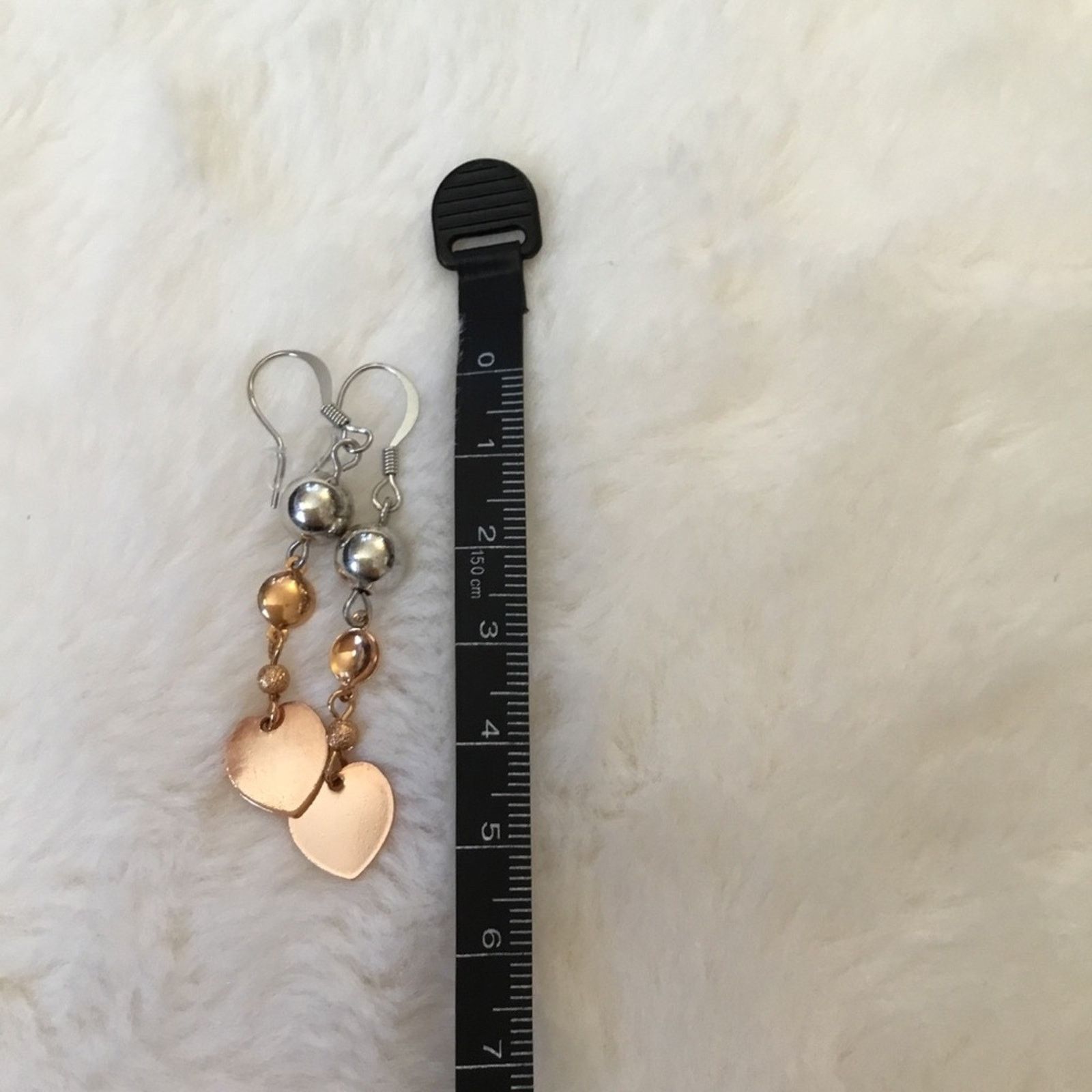 Other Silver & Gold Dangle Heart Earrings Size ONE SIZE - 5 Thumbnail