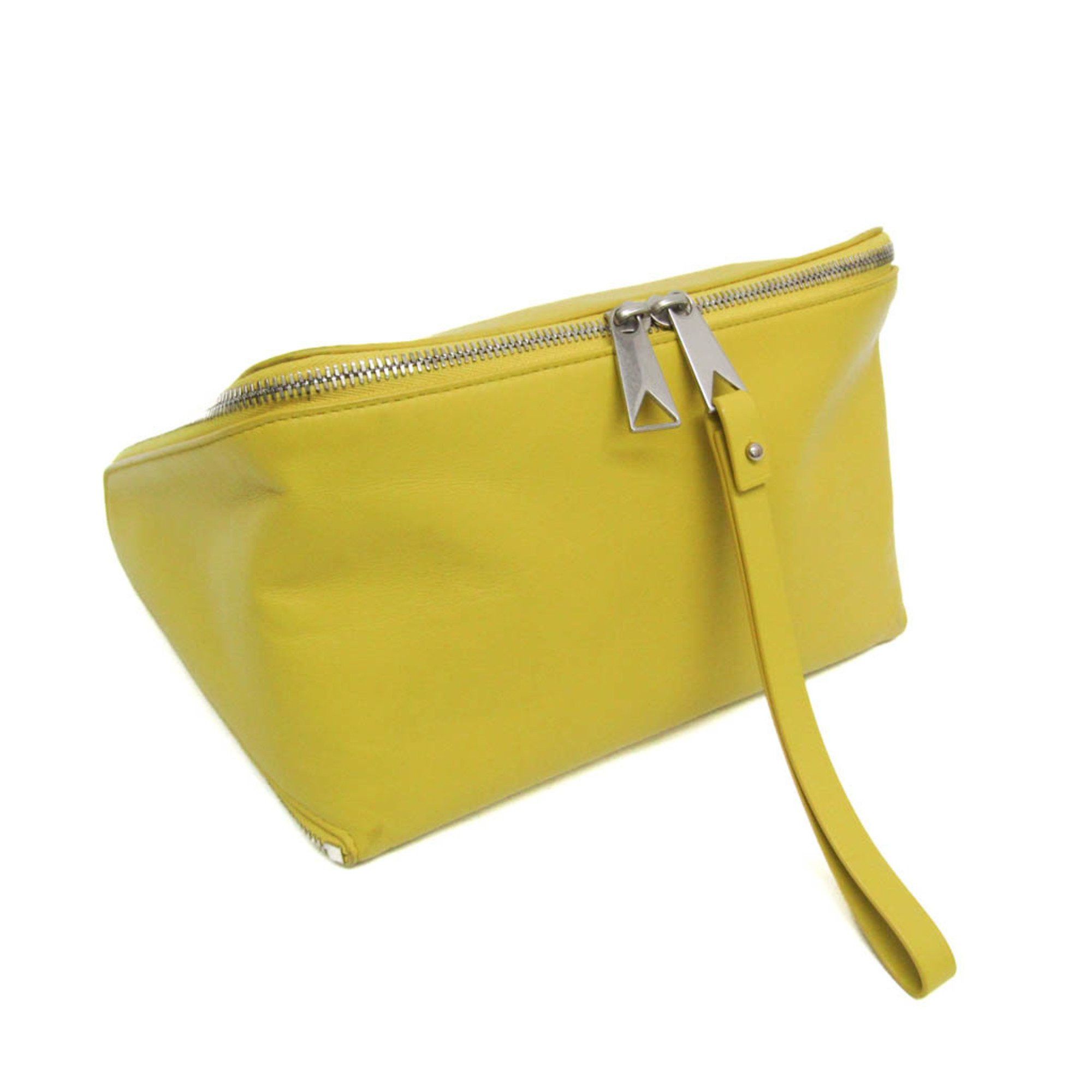 Bottega Veneta Organizer Yellow Leather Clutch Bag (Pre-Owned) Size ONE SIZE - 1 Thumbnail