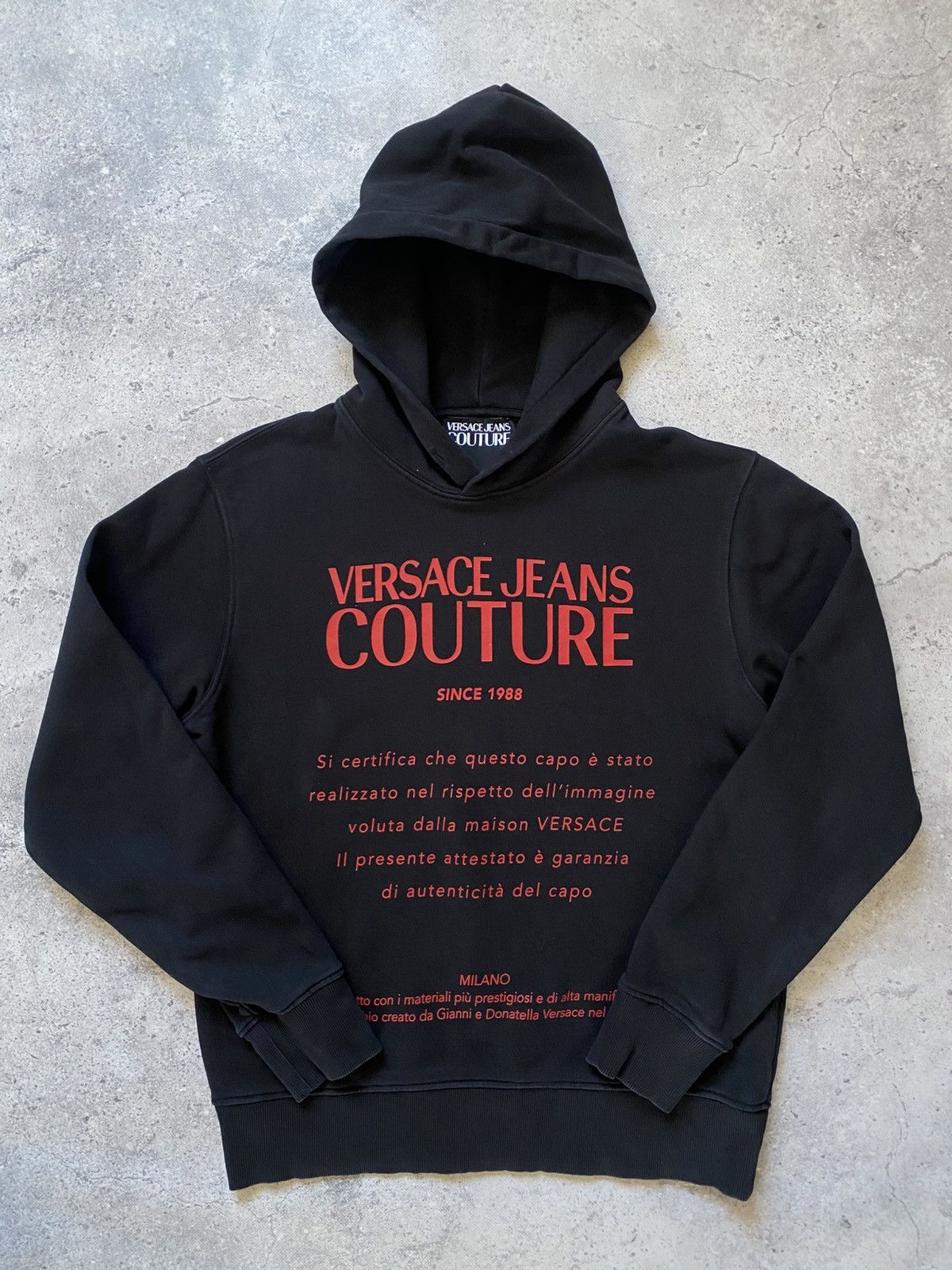 Versace Jeans Couture Versace Jeans Couture Hoodie Black Size L Y2K Luxury Italy Size US L / EU 52-54 / 3 - 1 Thumbnail