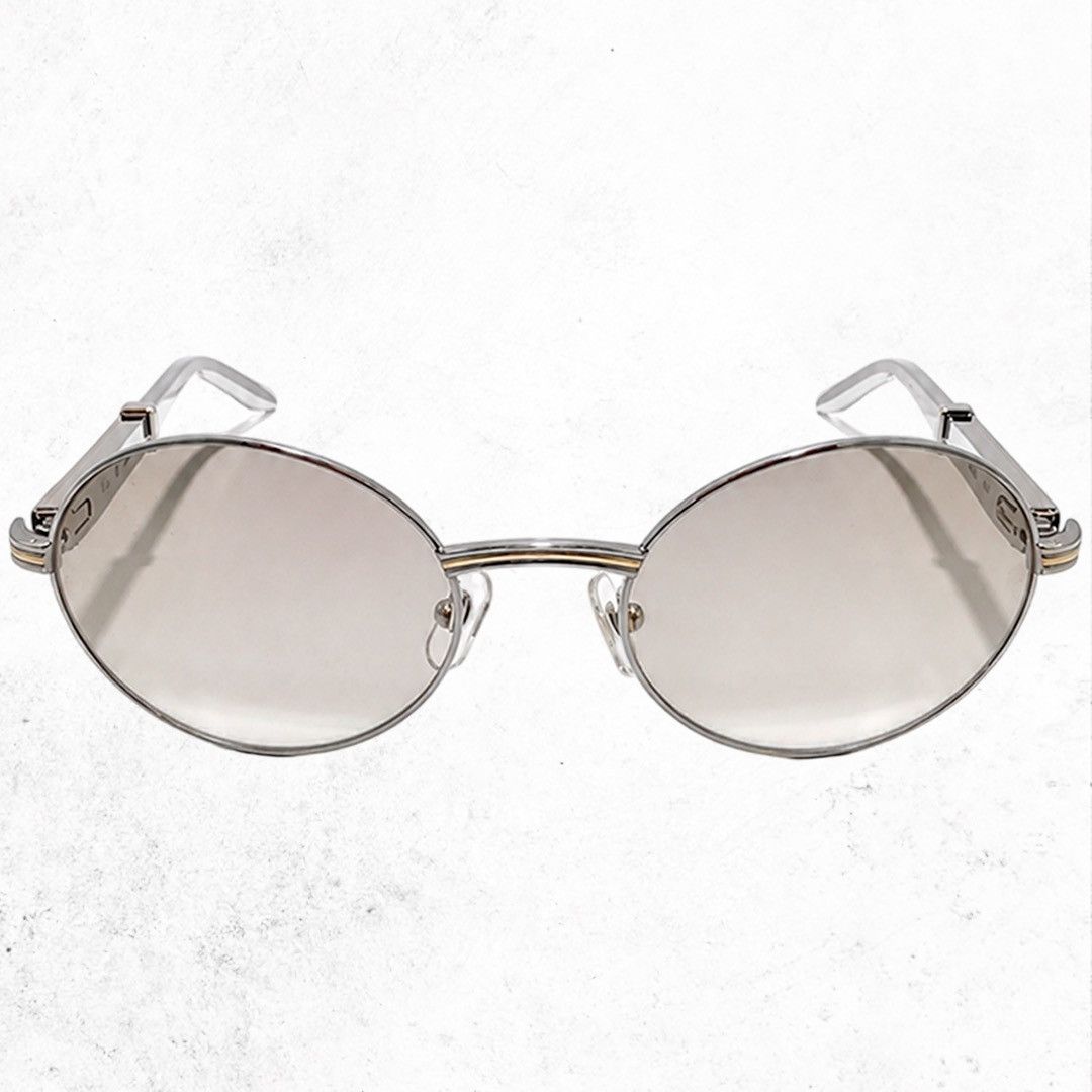 Cartier Cartier Paris 135b Sunglasses Silver Oval Frame Tinted Lenses Size ONE SIZE - 3 Thumbnail