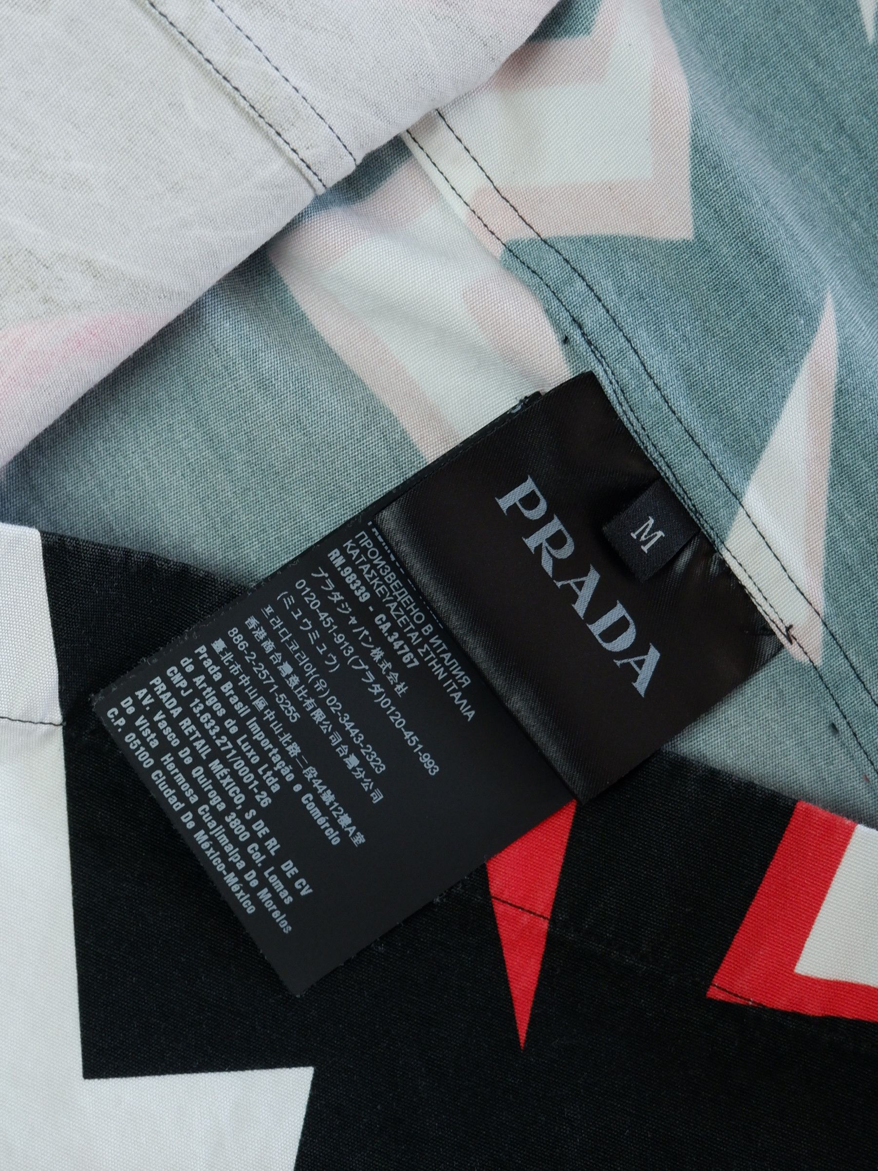 Prada Best price! Prada double match bolt print shirt AW19 Size US M / EU 48-50 / 2 - 6 Thumbnail