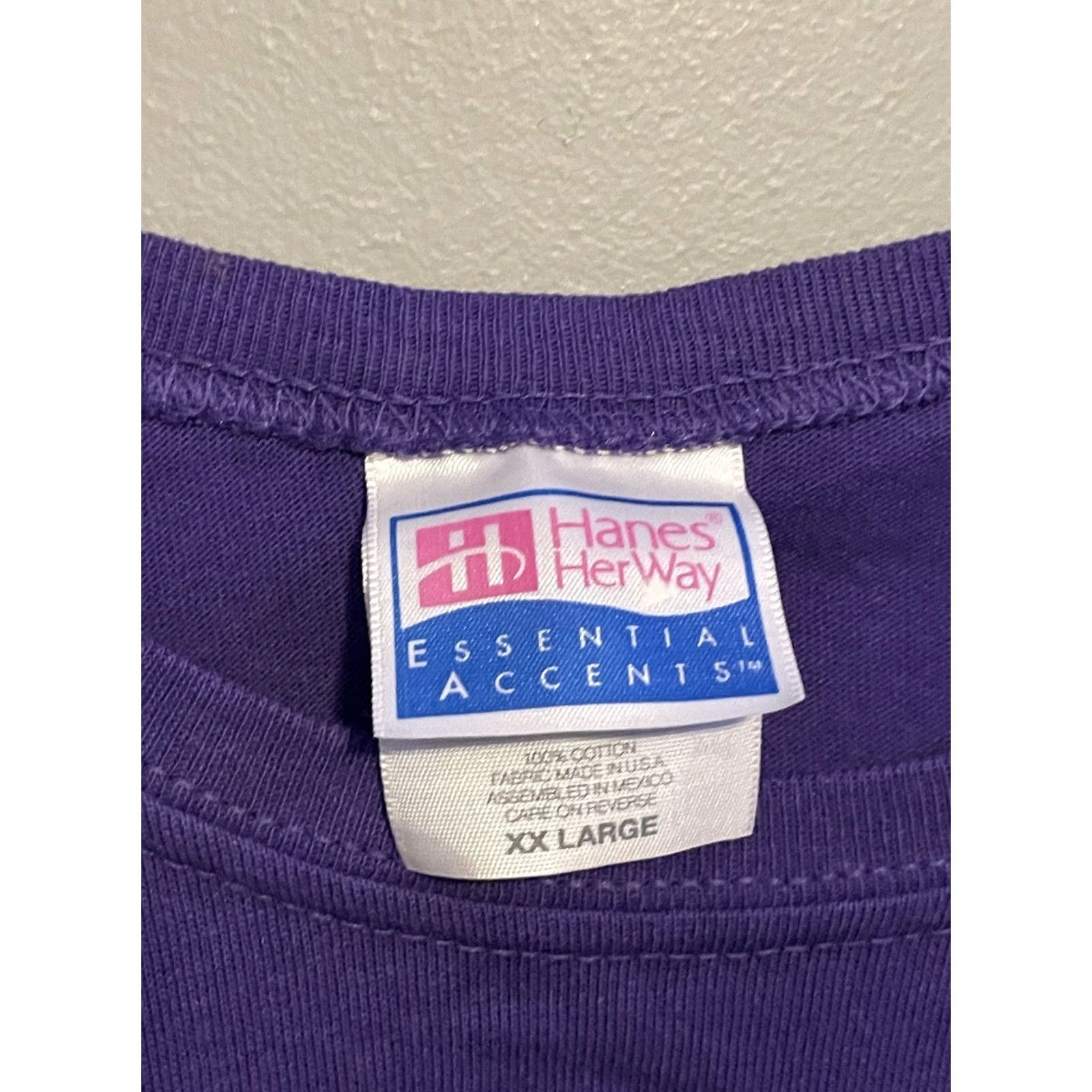 Hanes VINTAGE Hanes 2XL Womens T-Shirt Purple Flower Butterfly Shirt Shirt Womens 2XL Purple Flower Butterfly Hanes Vintage Size XXL / US 16-18 / IT 52-54 - 4 Thumbnail