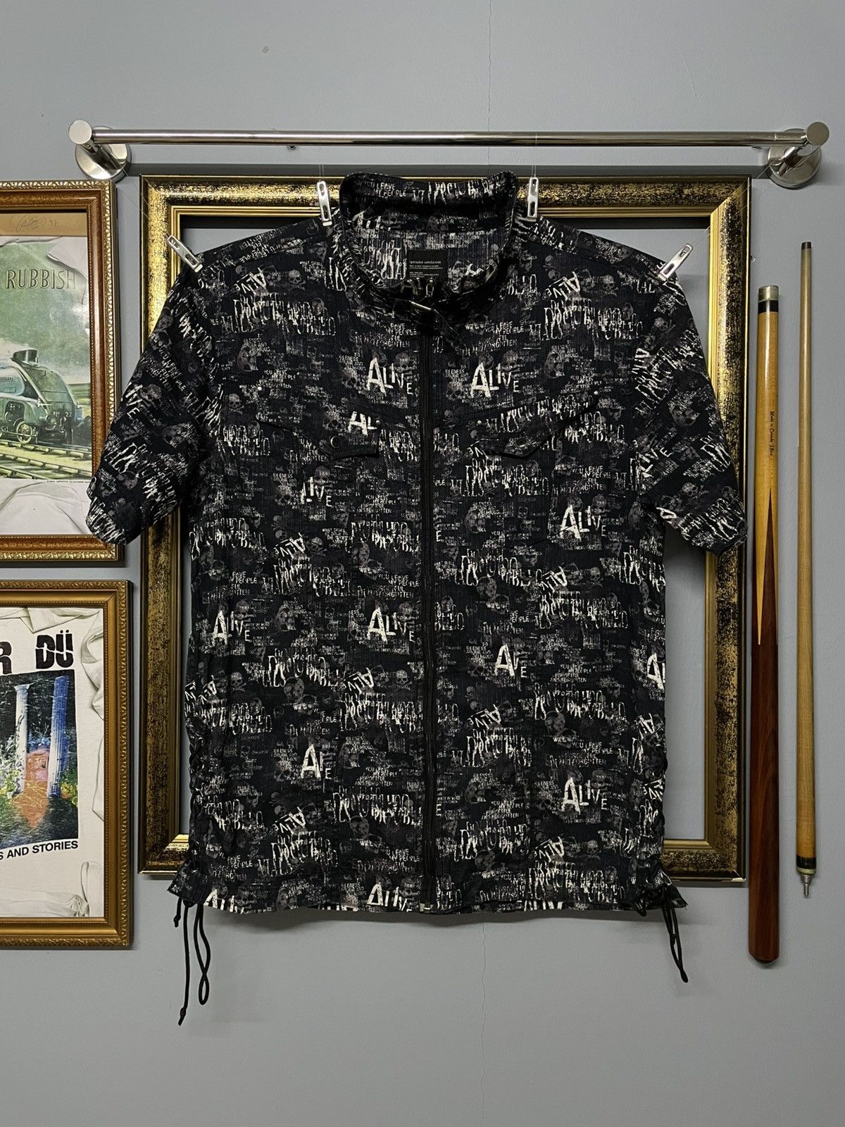 Vintage 90s Japan Designer Splendid Satisfaction Punk Skull