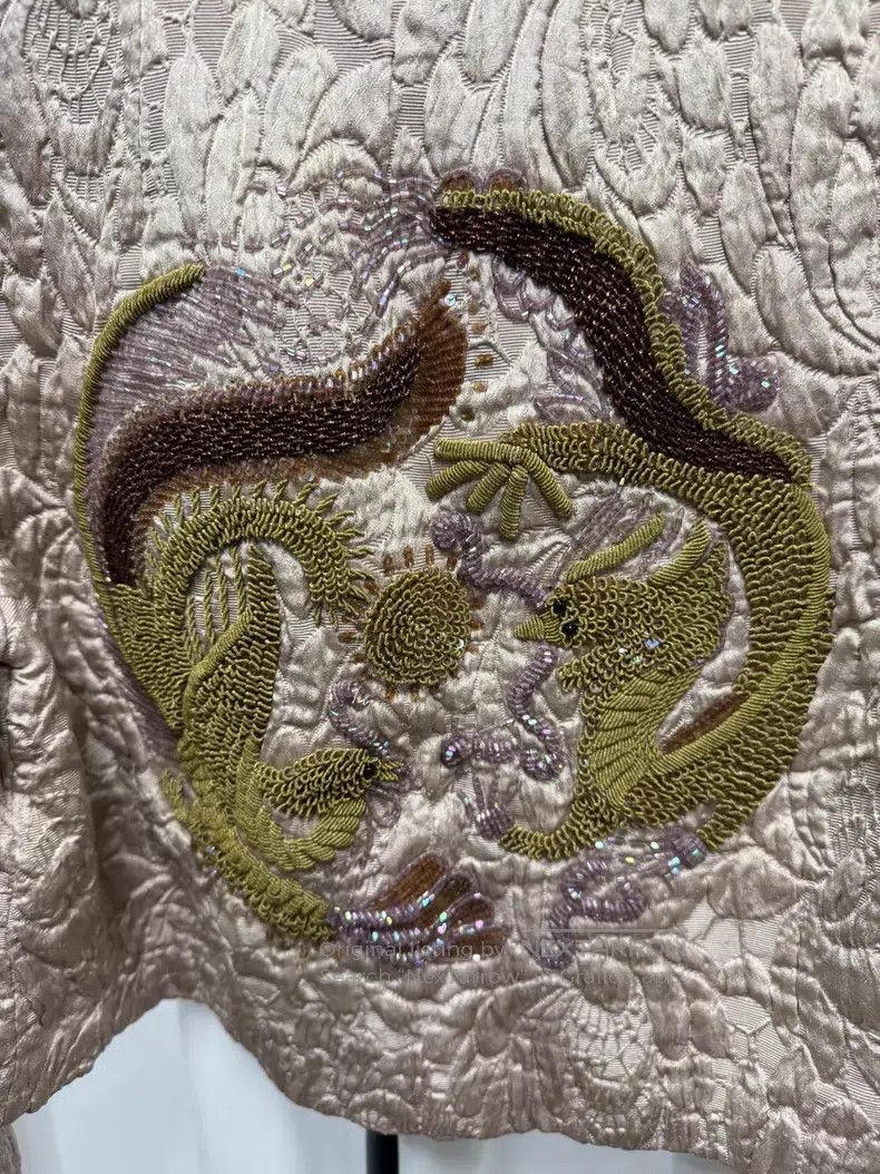 Dries Van Noten DRIES VAN NOTEN Silk Dragon and Phoenix Beaded Jacket Size XS / US 0-2 / IT 36-38 - 8 Thumbnail