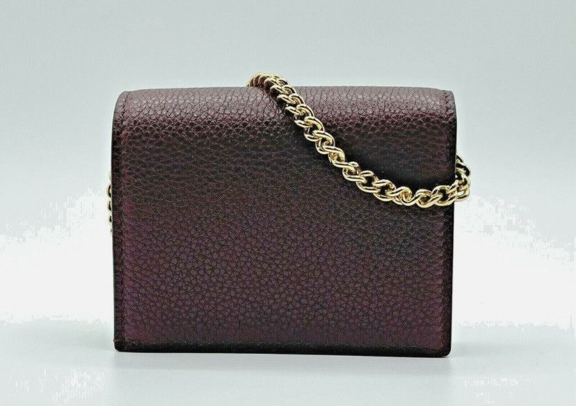 Gucci Gucci Zumi Leather Gold Chain Bi-Fold Mini Wallet Size ONE SIZE - 11 Thumbnail