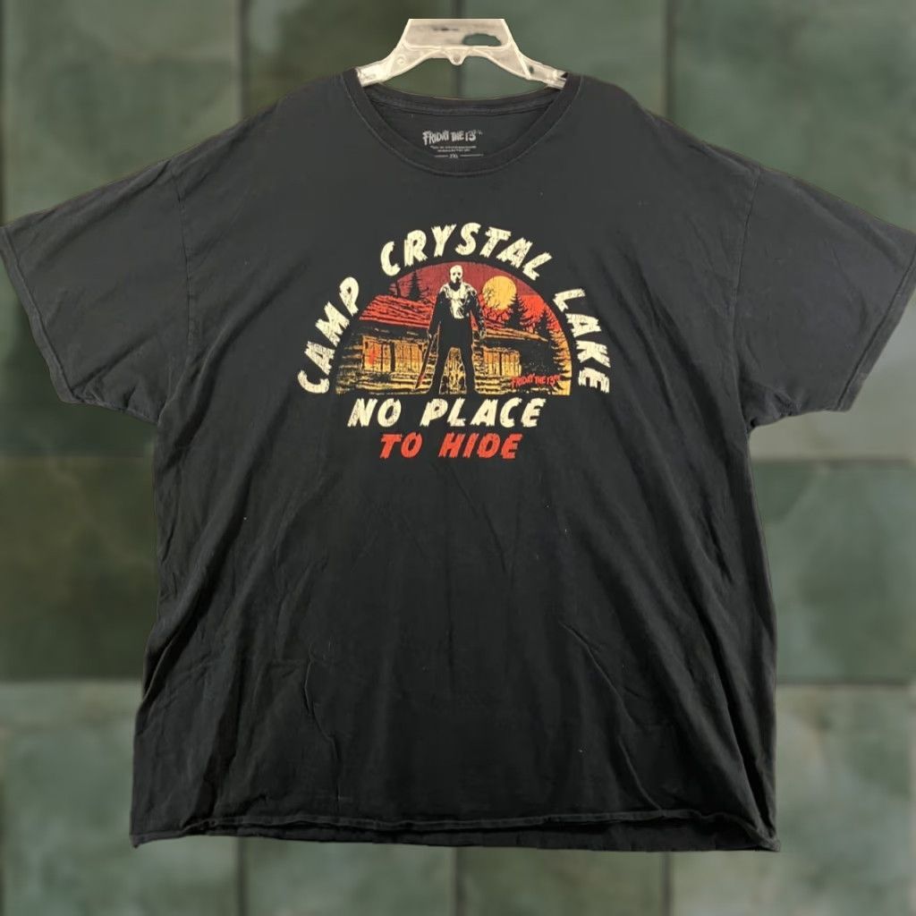 Vintage Friday The 13th TShirt Black Adult 2XL Friday The 13th Camp Crystal Lake Jason Voorhees Horror 80s 90s Shirt Mens Size US XXL / EU 58 / 5 - 1 Thumbnail
