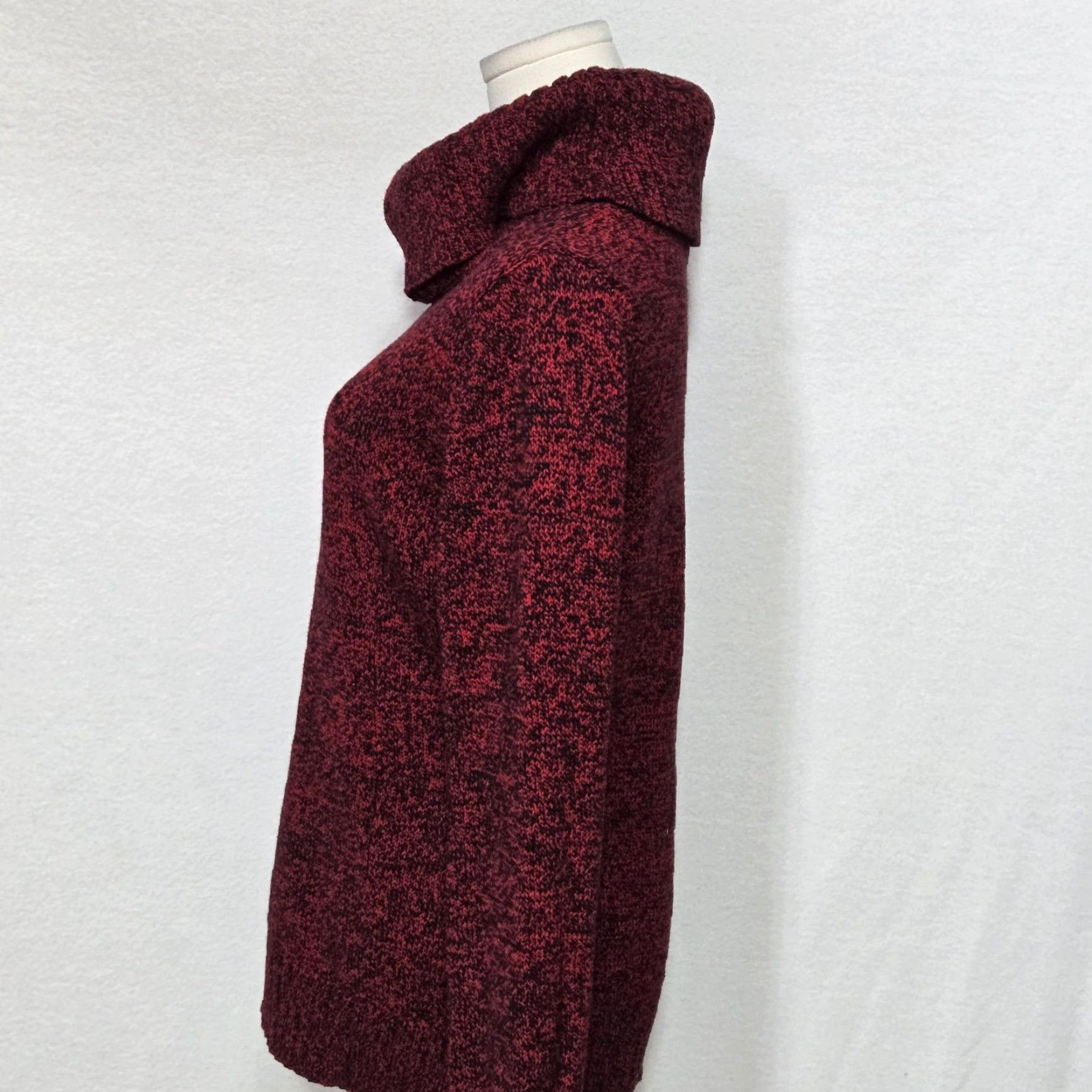 Vintage Lauren Jeans Co. Ralph Lauren Sweater Womens XL Red Cowl Neck Pullover Size XL / US 12-14 / IT 48-50 - 4 Thumbnail