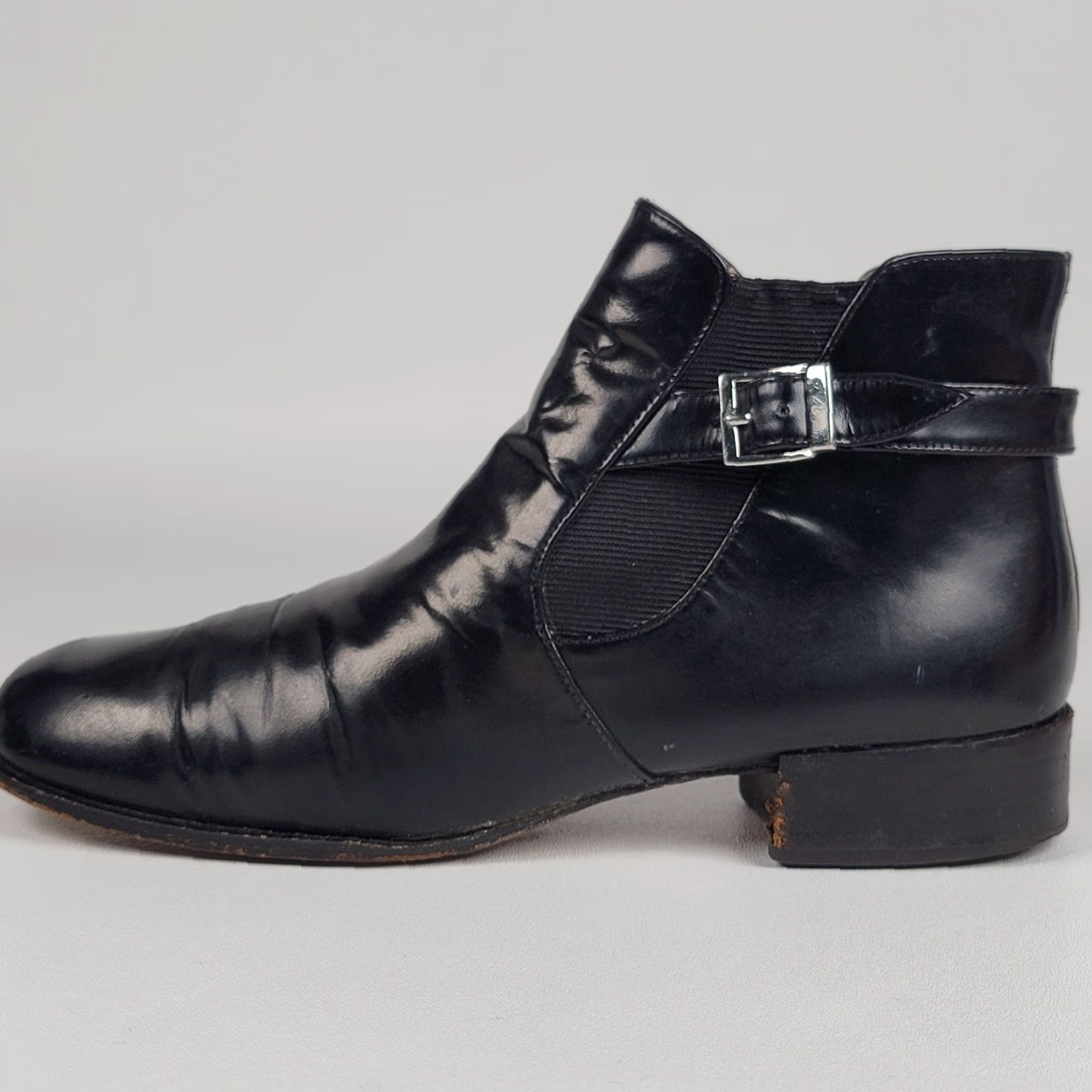 Ralph Lauren Ralph Lauren Collection Black Leather Ankle Chelsea Boots Mens 6 1/2 (US 6) Leather Slip-On EUC Size US 6 / EU 39 - 7 Thumbnail