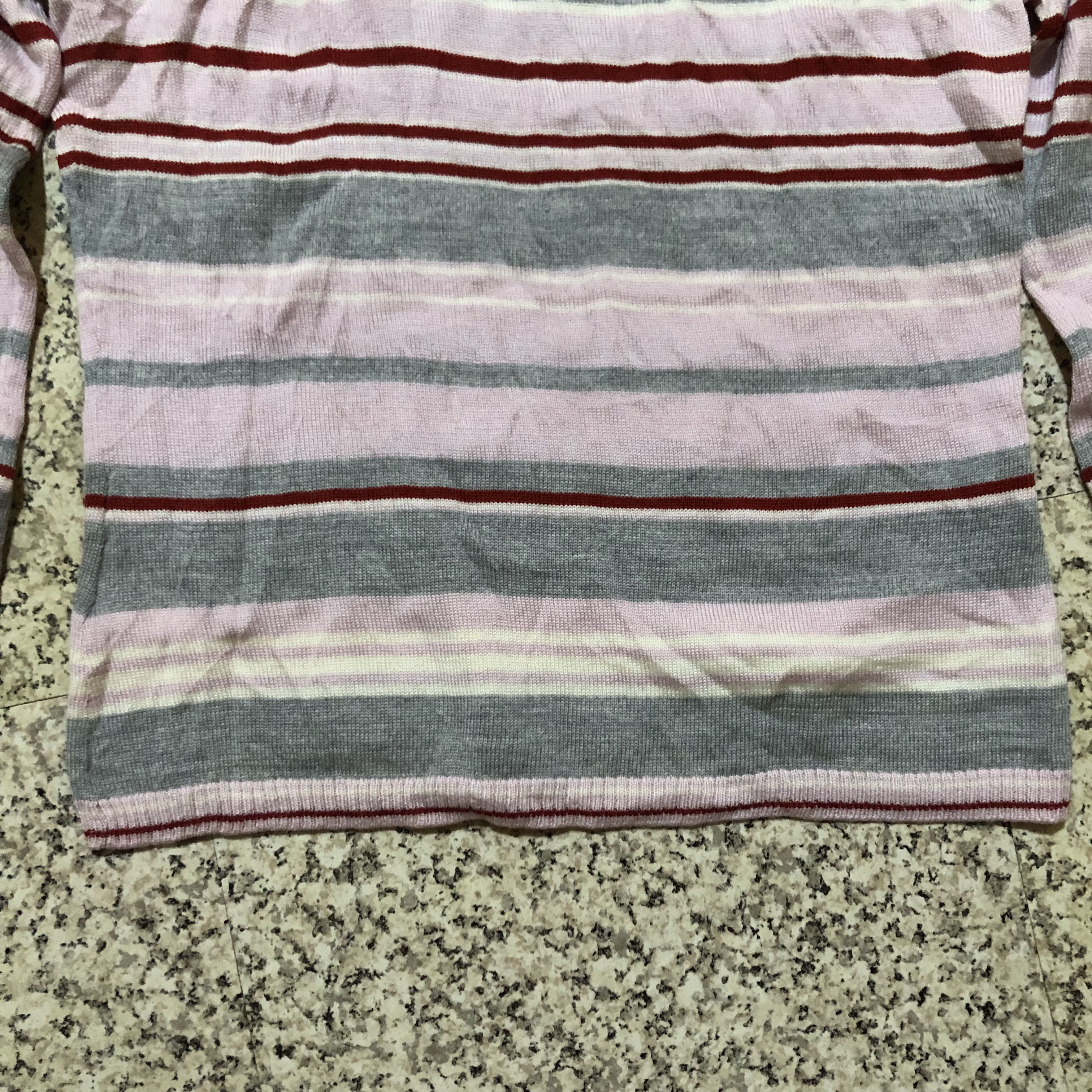 Courreges Vintage Courrèges Paris Striped Turtleneck Wool Knit Sweater Size S / US 4 / IT 40 - 15 Thumbnail