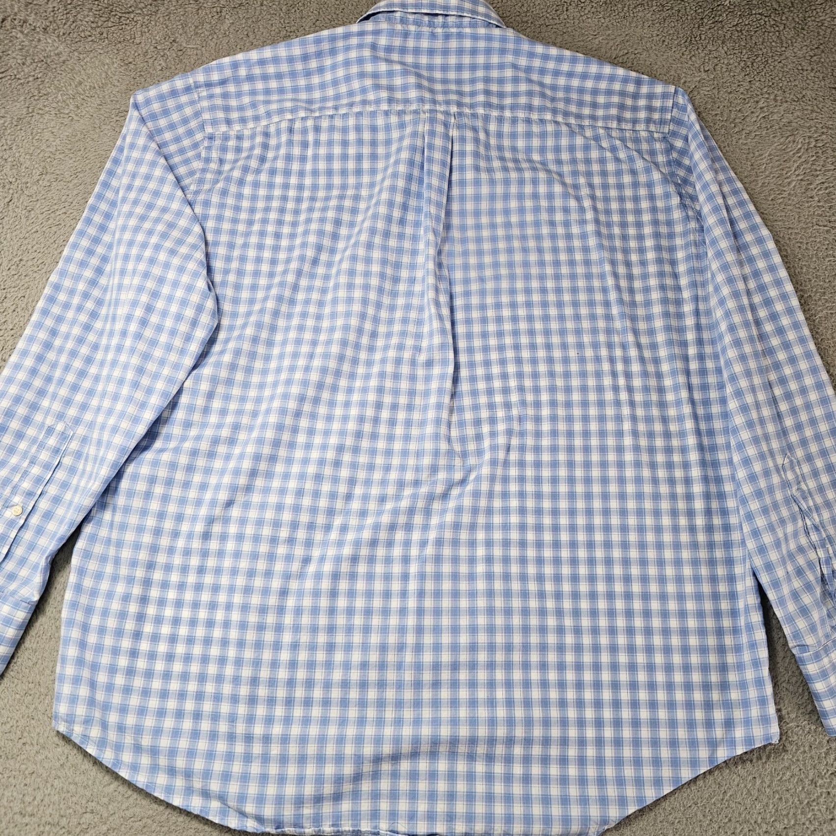 Peter Millar Peter Millar Shirt Mens XL Light Blue Check Button-Up Dress Casual Size US XL / EU 56 / 4 - 6 Thumbnail
