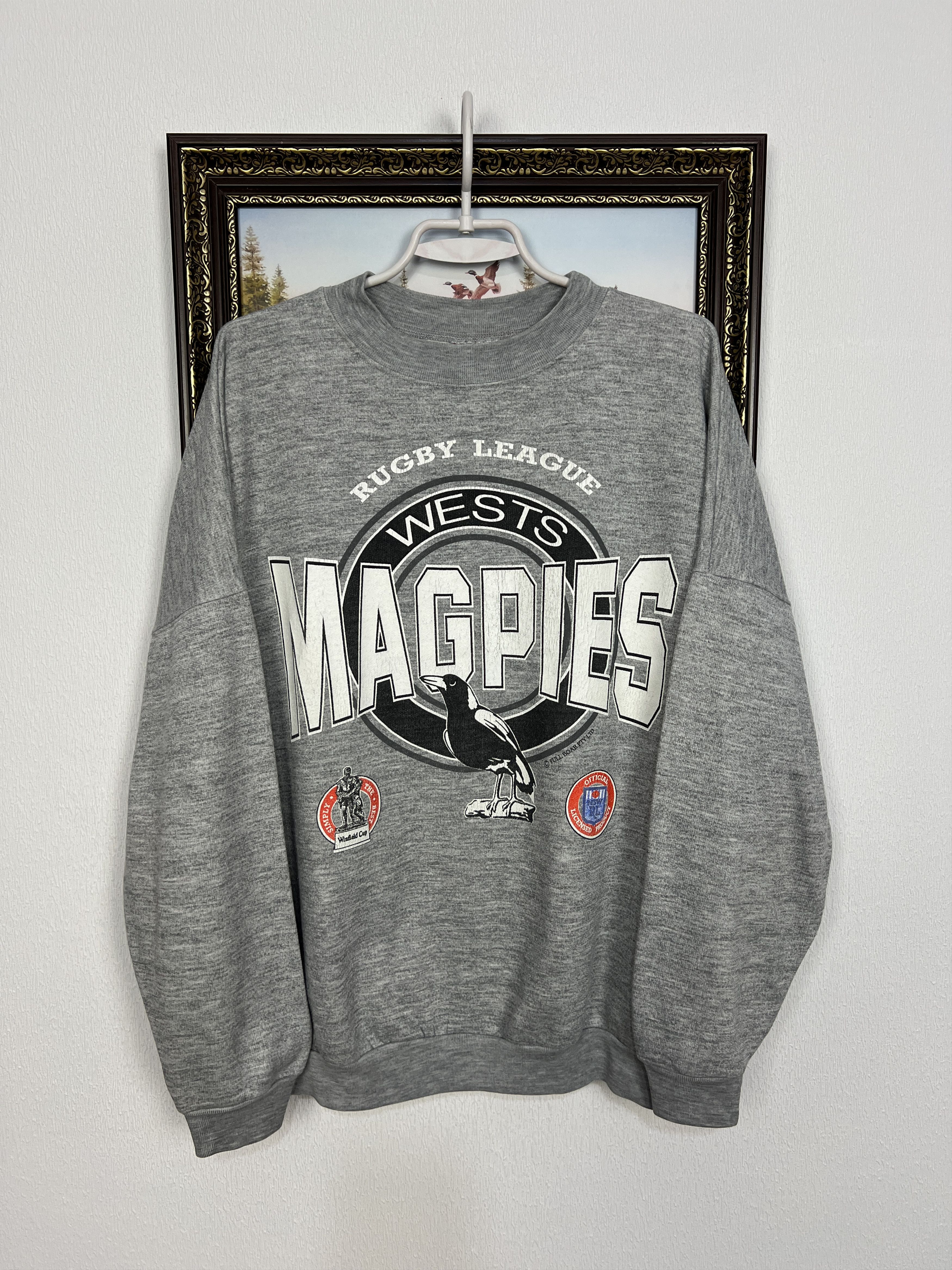 Vintage Vintage Western Suburbs Magpies Rugby Sweatshirt Crewneck Size US XL / EU 56 / 4 - 1 Thumbnail