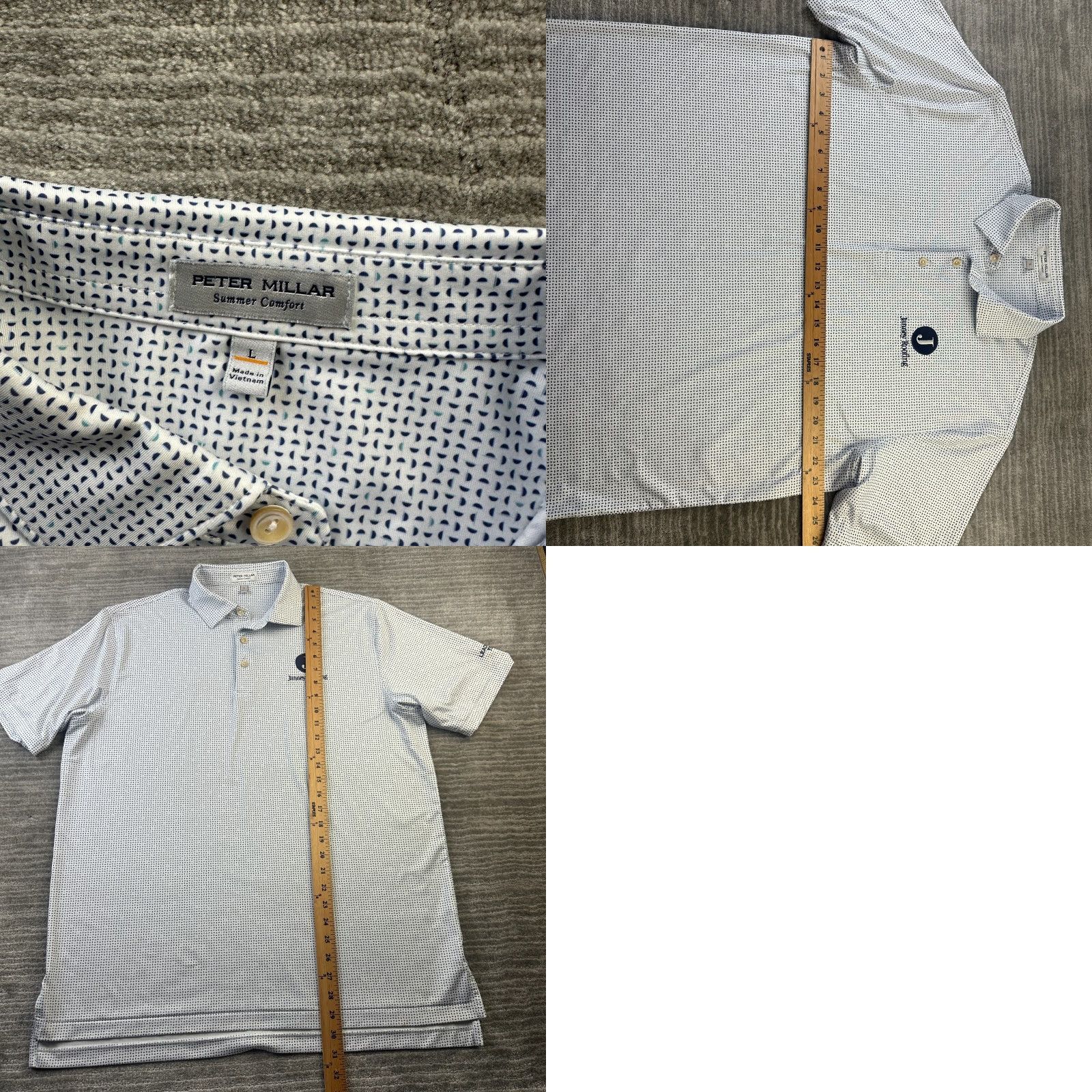 Peter Millar Peter Millar Polo Shirt Mens Large Blue Summer Comfort Performance Crown Size US L / EU 52-54 / 3 - 8 Thumbnail