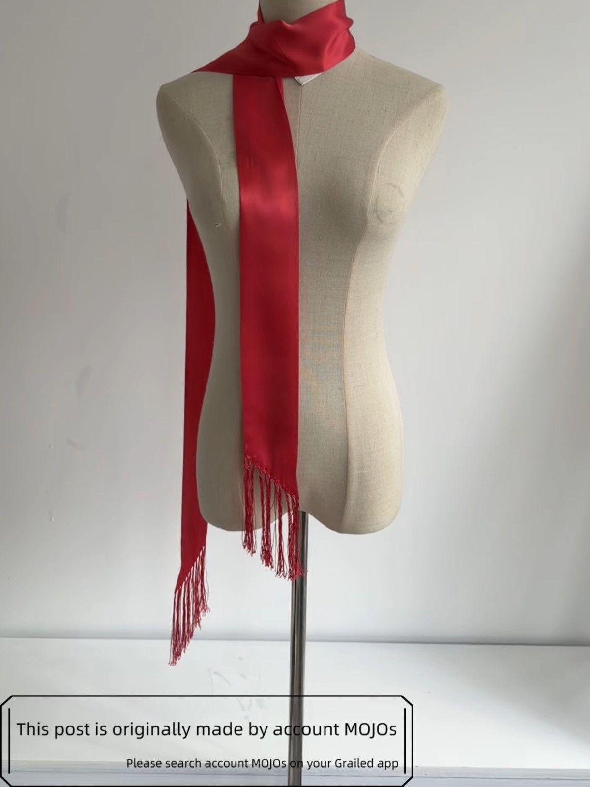 Maison Margiela Maison Martin Margiela 05AW Line 4 Red Silk Scarf mojos7 Size ONE SIZE - 1 Thumbnail