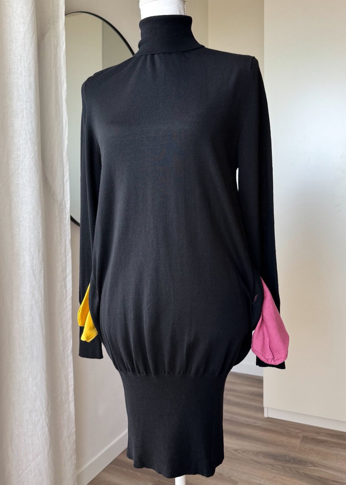 Paul Smith Paul Smith knitted jersey black dress turtleneck avantgarde Size S / US 4 / IT 40 - 2 Thumbnail
