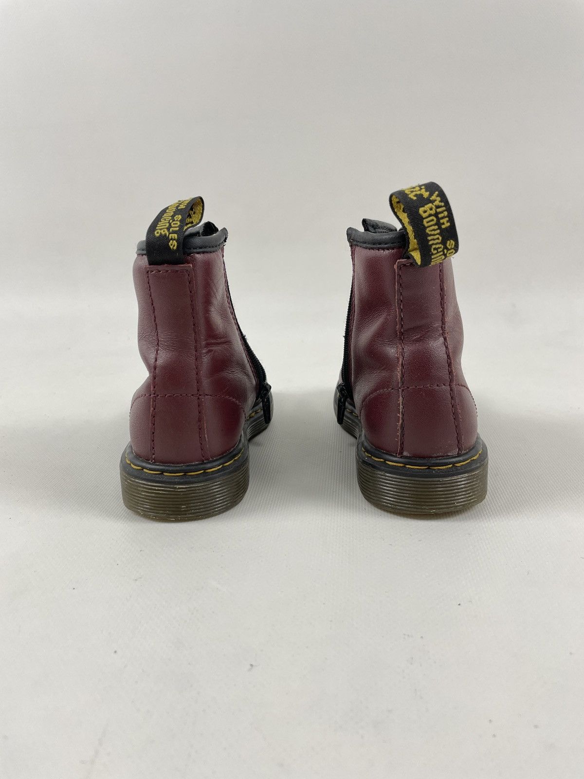 Children of the discordance × Dr. Martens × Red Wing Unisex DR.MARTENS Brooklee 1460 Leather Cherry Zip High-Top Boots Kids UK9 US 10 Size US 4 / IT 34 - 8 Thumbnail