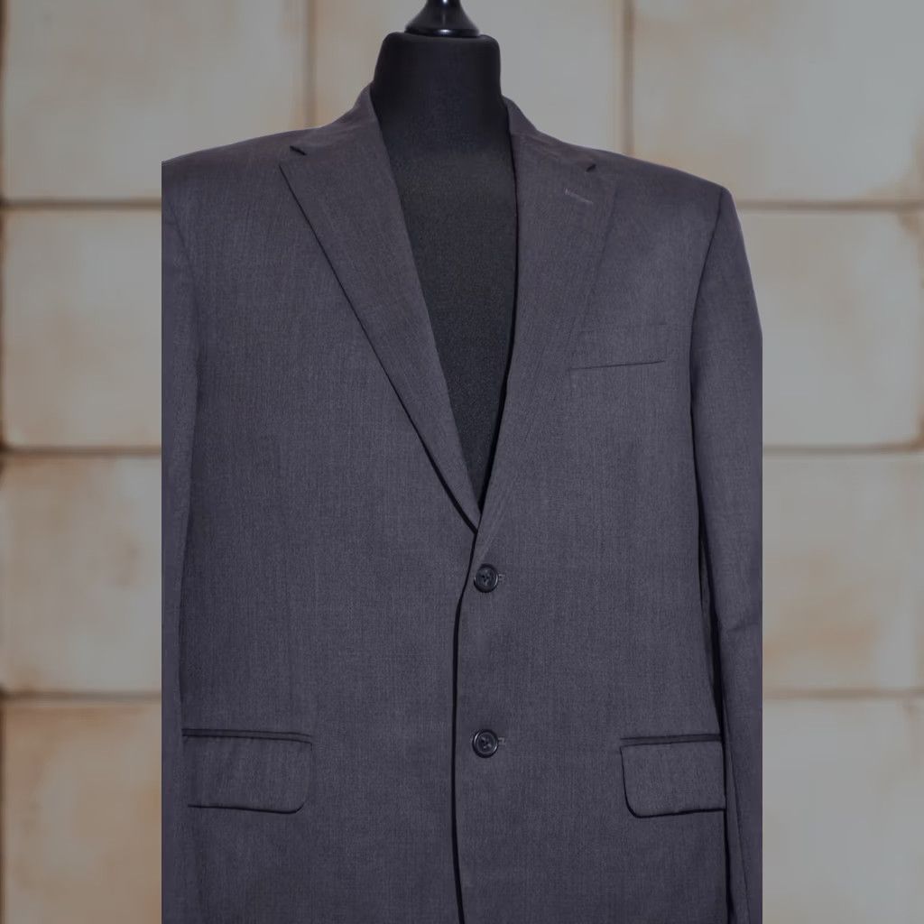 Corneliani Corneliani Blazer Mens Wool Grey 44 Regular Button Single-Breasted 120s Overcoat Vintage No (EU54 UK44 US44) Size 44R - 1 Thumbnail