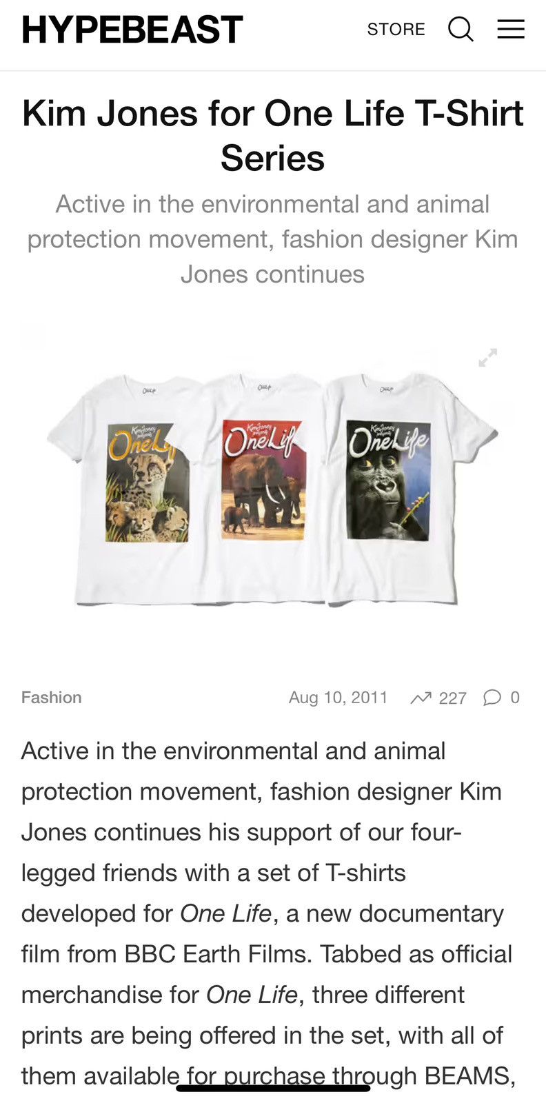 Hypebeast × Kim Jones Kim Jones for One Life T-Shirt Series Size US M / EU 48-50 / 2 - 2 Thumbnail