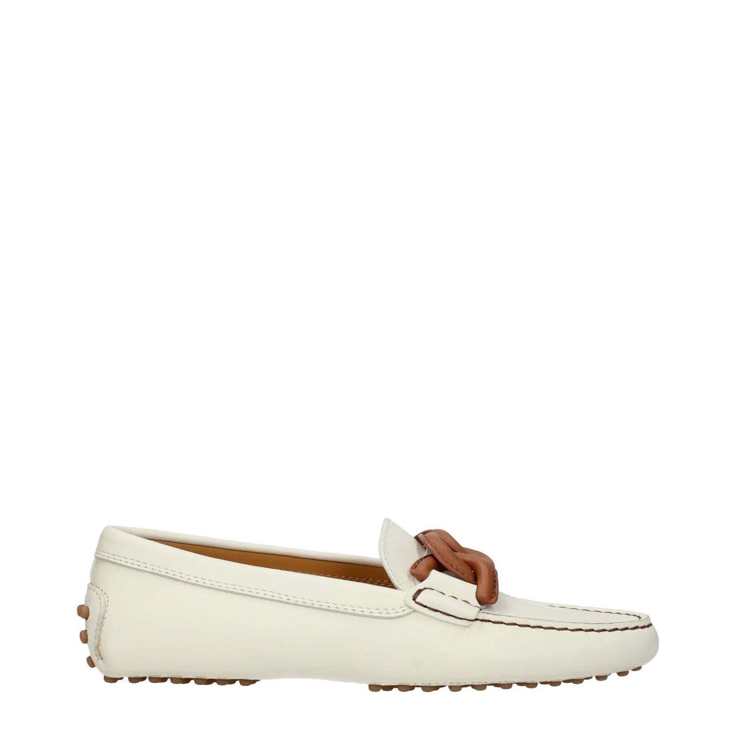 Tod's ob1o1e1224 Leather Loafers in White Size US 6 / IT 36 - 1 Thumbnail