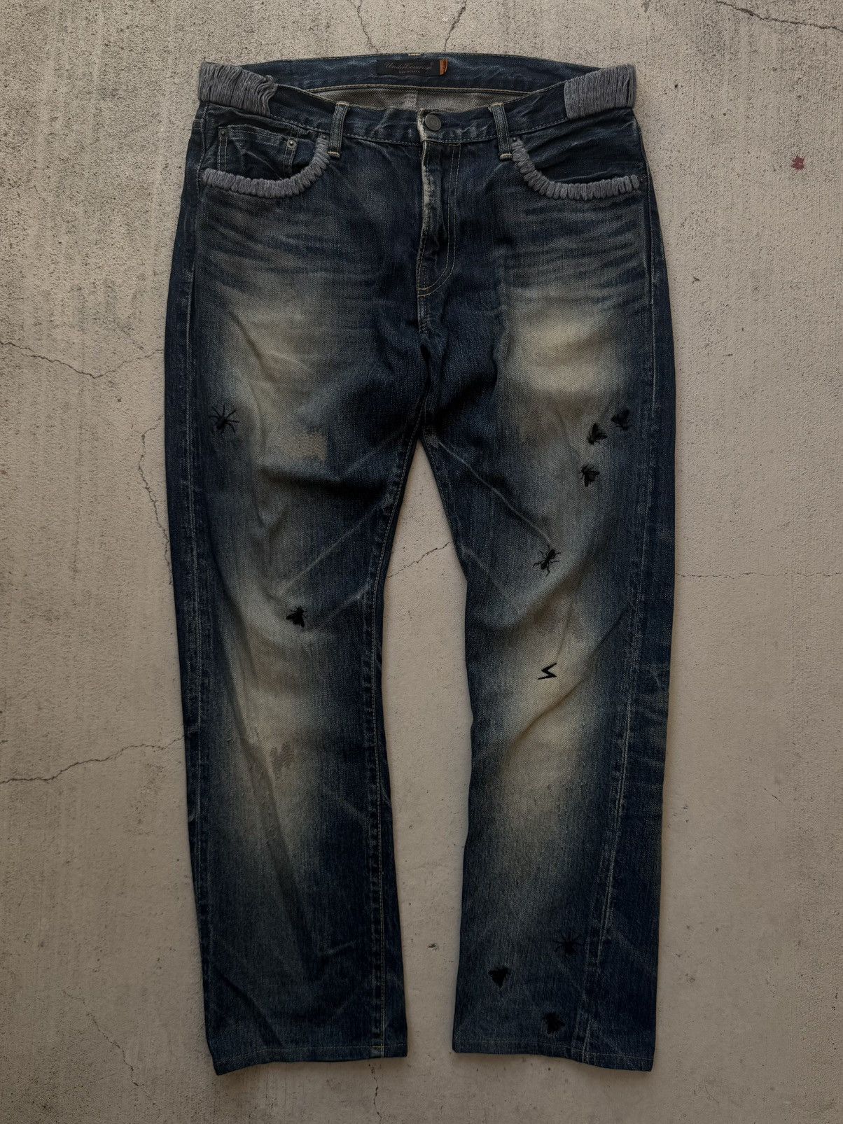 Undercover Archive Mud Wash Undercover AW06 "Guruguru" Bug Denim 34 Size US 34 / EU 50 - 1 Thumbnail