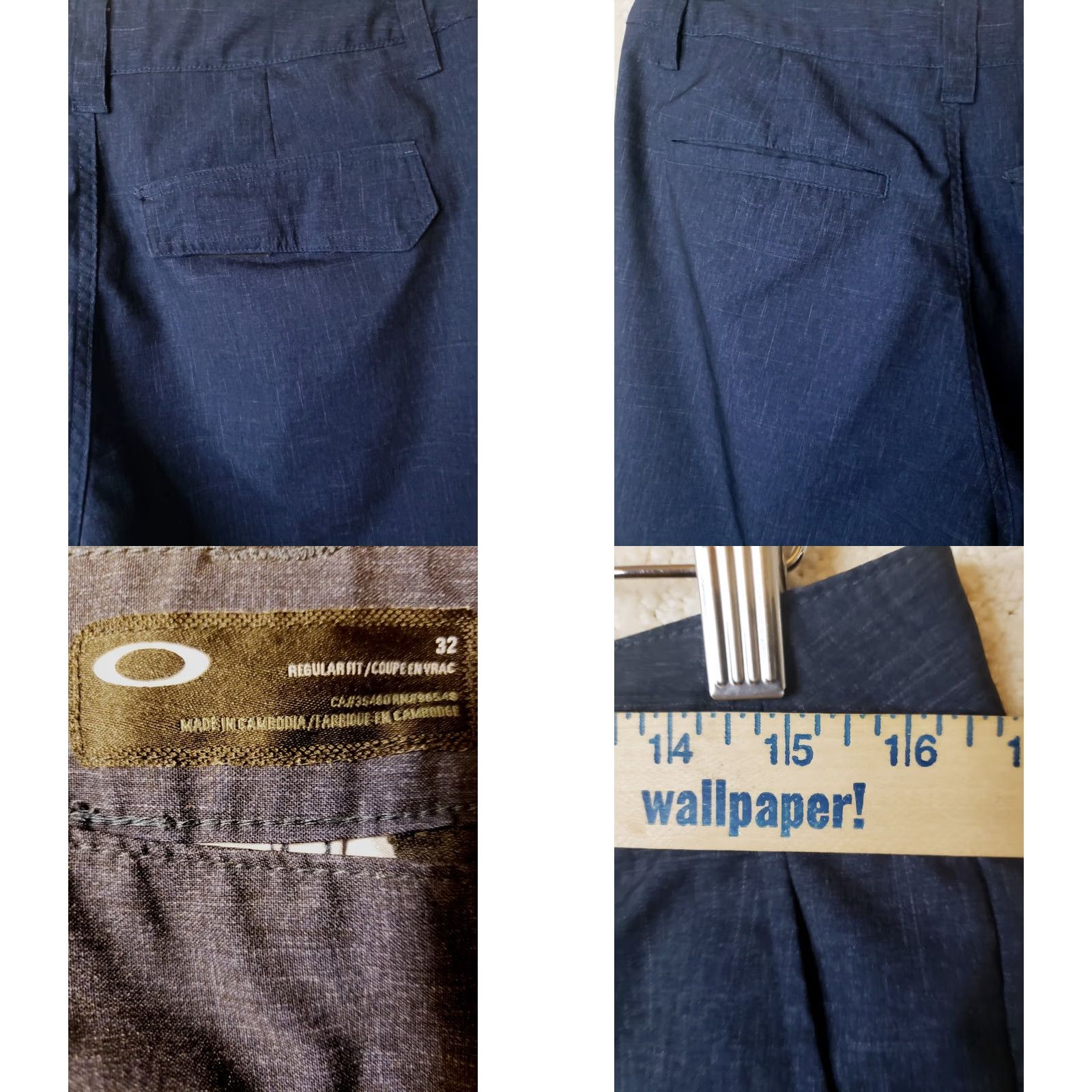 Oakley Oakley Hybrid Shorts 32 Mens Blue Chino Pockets Stretch Logo Casual Outdoor Size US 32 / EU 48 - 8 Thumbnail