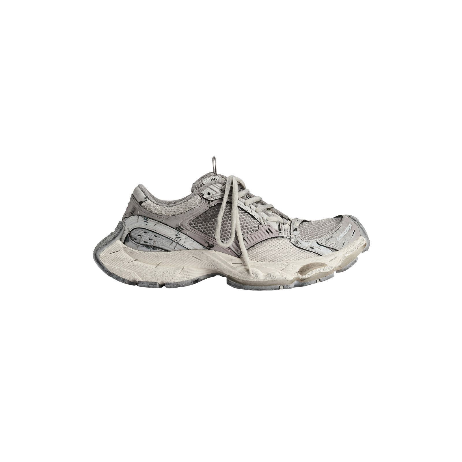 BALENCIAGA Stapler $1150 Women's Beige/Grey Sneakers New And