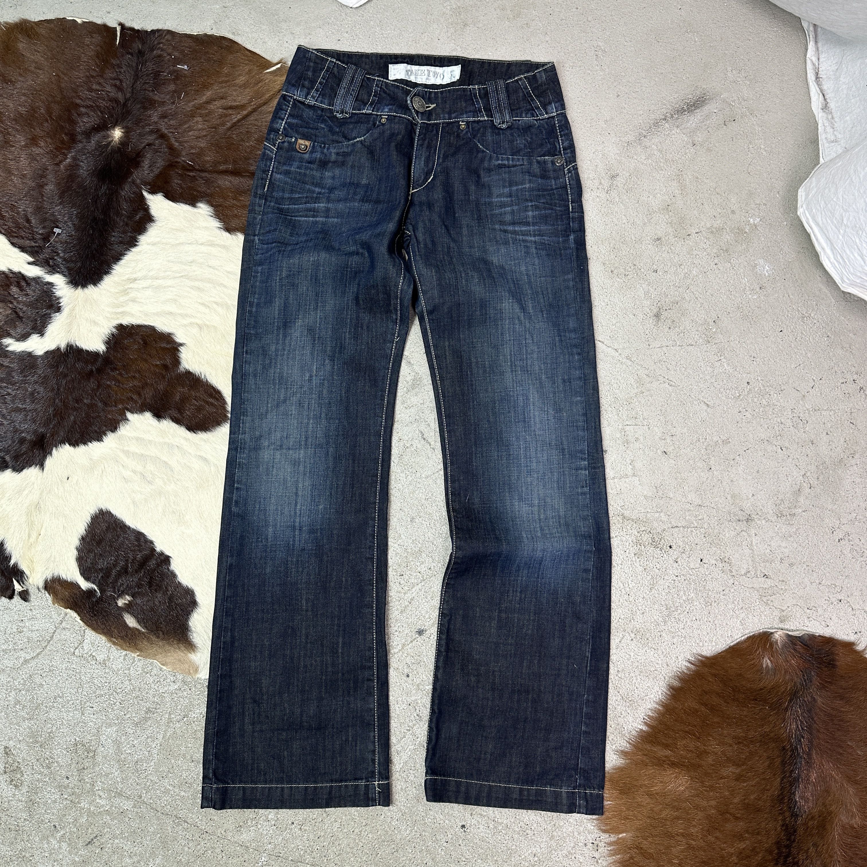Vintage Vintage Denim Take Two Flared Low Waist Jeans Y2K Size 27" / US 4 / IT 40 - 4 Thumbnail