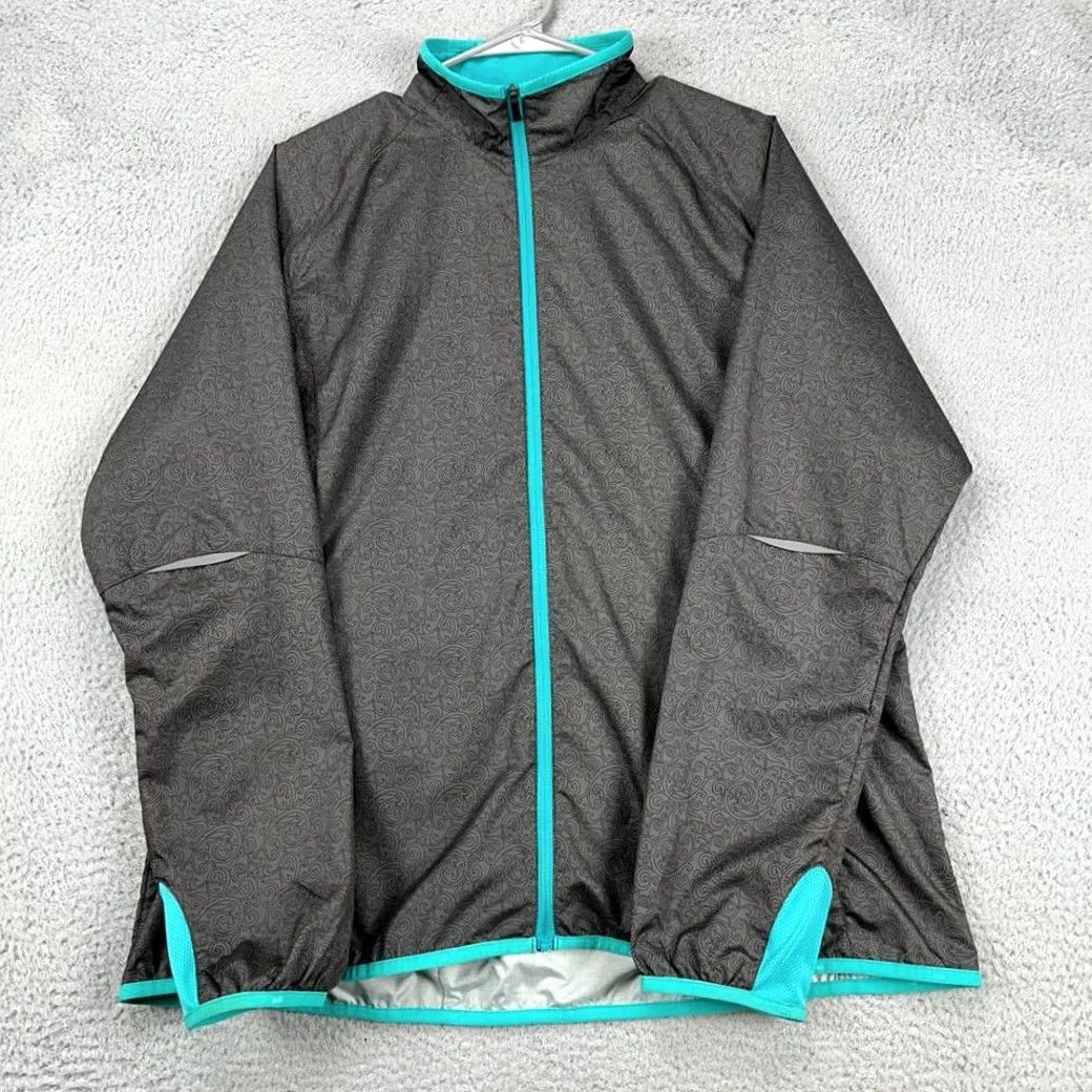 Vintage REI Jacket Women XL Grey Blue Paisley Full Zip Hiking Pockets Ladies Size XL / US 12-14 / IT 48-50 - 4 Thumbnail