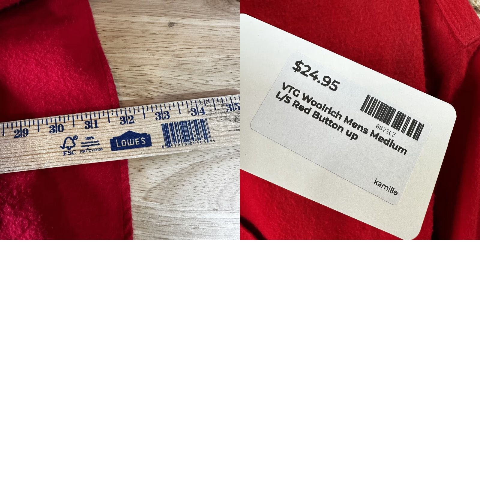 Vintage VINTAGE Woolrich Shirt Mens M Red Heavyweight Flannel Chamois Cotton Button Up Size US M / EU 48-50 / 2 - 9 Thumbnail