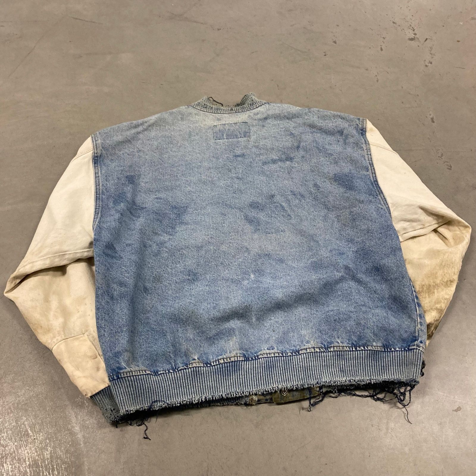 Vintage vintage trashed Pizza Hut denim bomber jacket Size US L / EU 52-54 / 3 - 3 Thumbnail