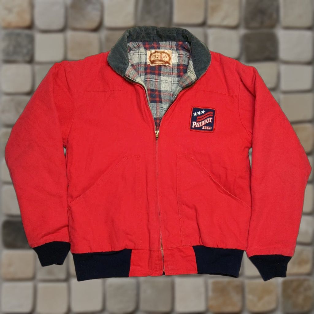 Vintage VTG Pella Chore Jacket Shirt Canvas Red Small Size US S / EU 44-46 / 1 - 1 Thumbnail