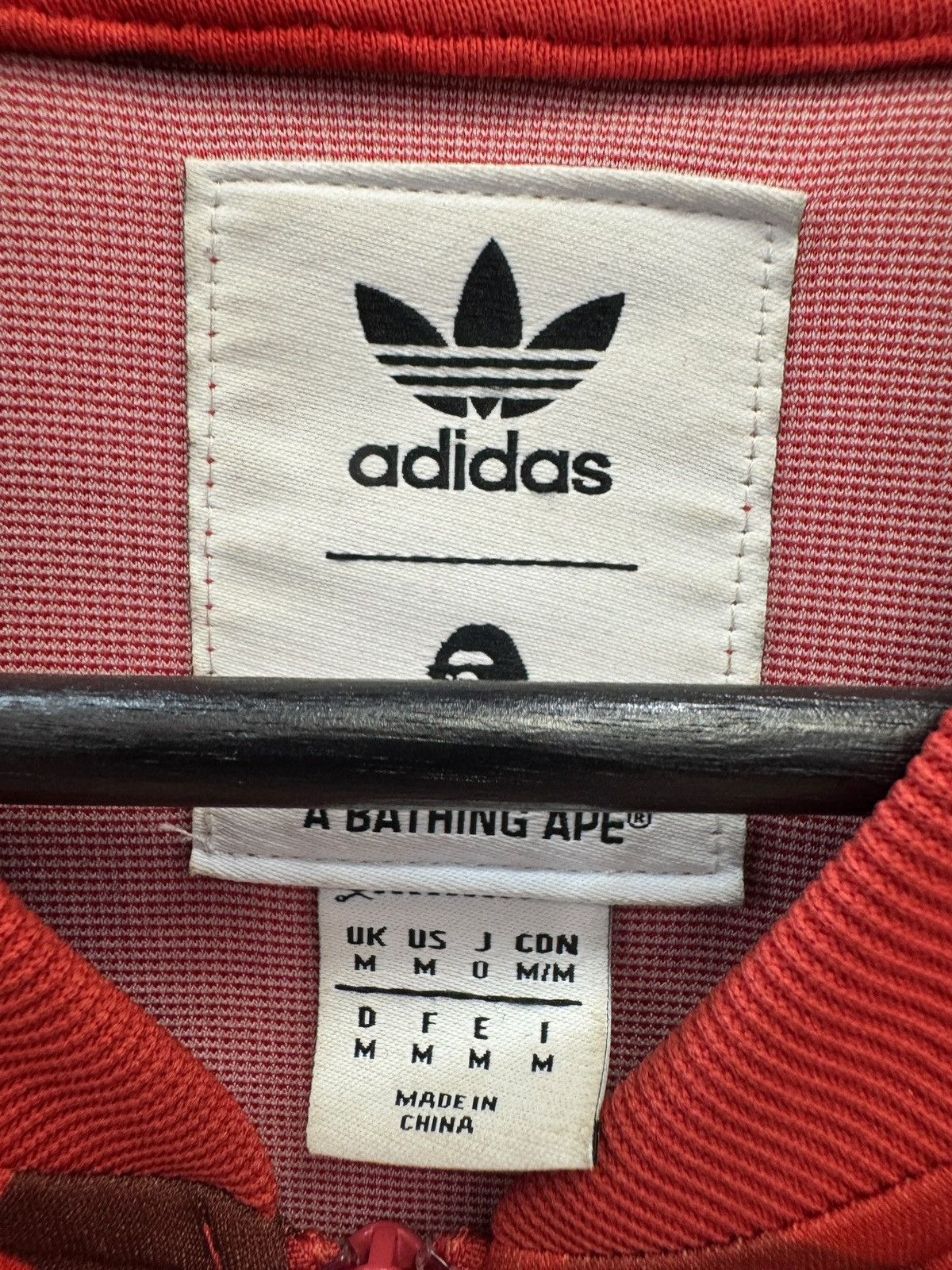Adidas × Bape Adidas Bape Red Track Jacket Size US M / EU 48-50 / 2 - 7 Thumbnail