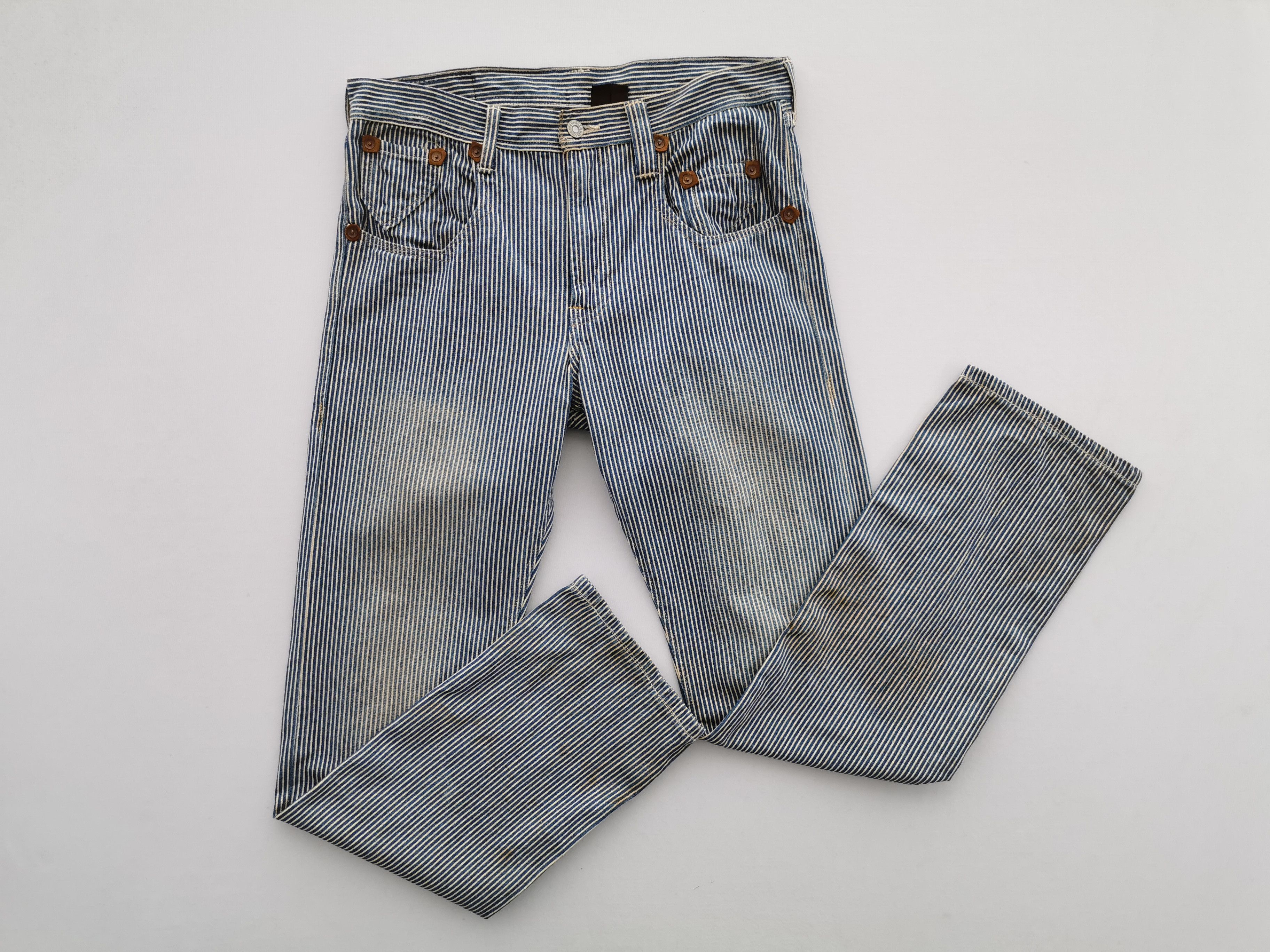 Levi's Distressed Levis 502 Hickory Denim Pants Size 34 Size US 34 / EU 50 - 3 Thumbnail