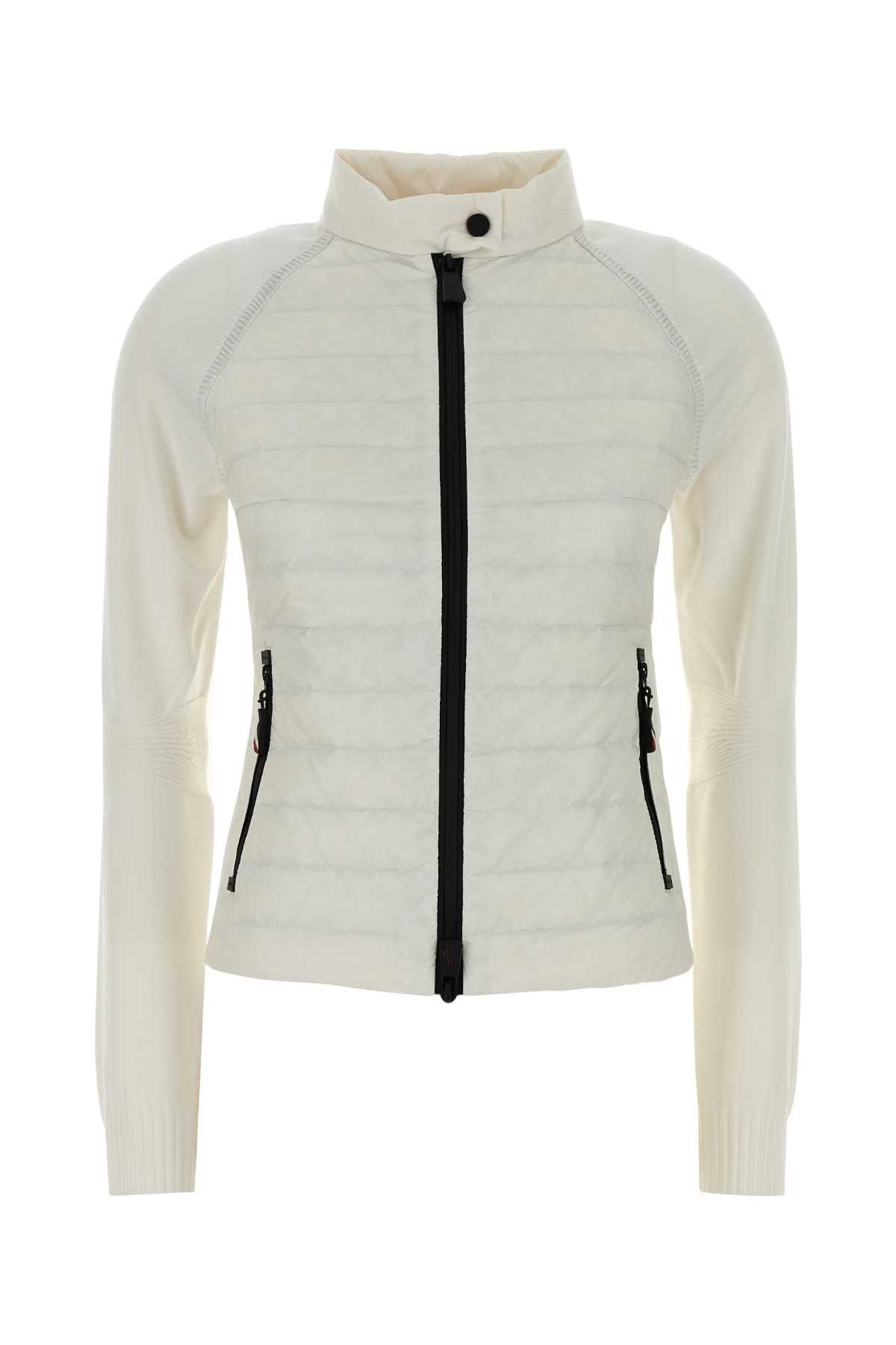 Moncler Grenoble White Knit Cardigan Size M / US 6-8 / IT 42-44 - 1 Thumbnail
