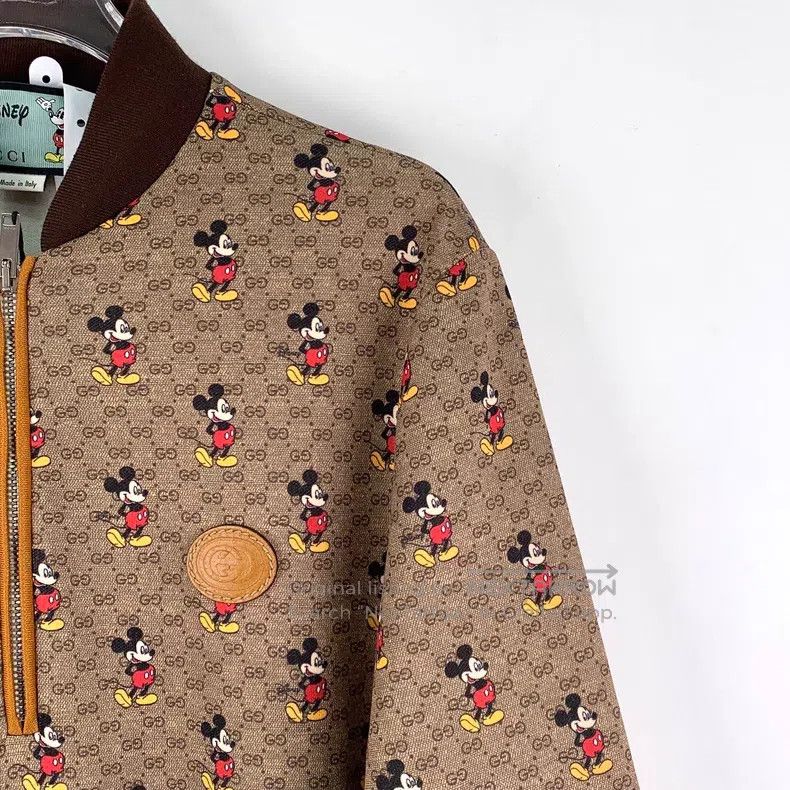 Gucci Gucci Dark brown Mickey Mouse logo old flower full print s Size XS / US 0-2 / IT 36-38 - 3 Thumbnail