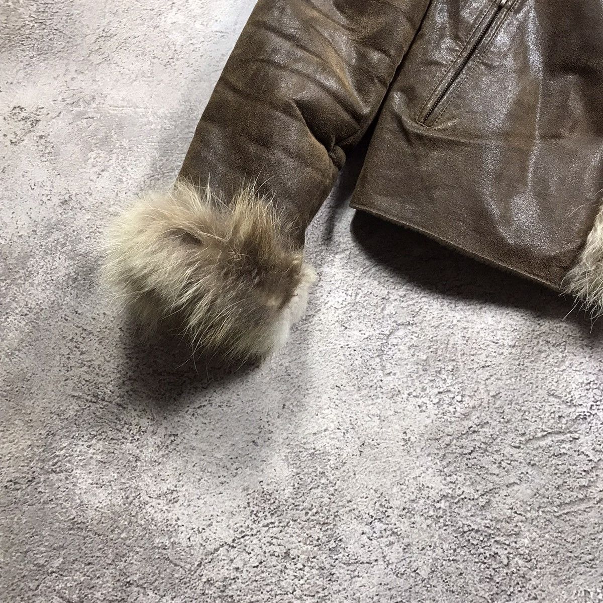 Vintage Vintage Y2K Faux Fur Leather Jacket Grunge Streetwear Boxy L Size L / US 10 / IT 46 - 4 Thumbnail