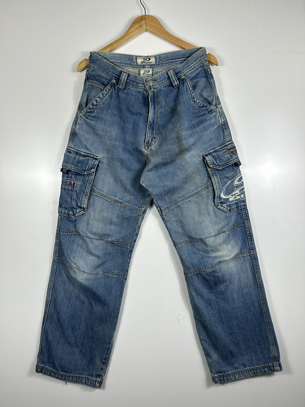 Vintage ⚡️Vintage Piko Hawaiian Cargo Loose Denim Size US 31 - 1 Thumbnail